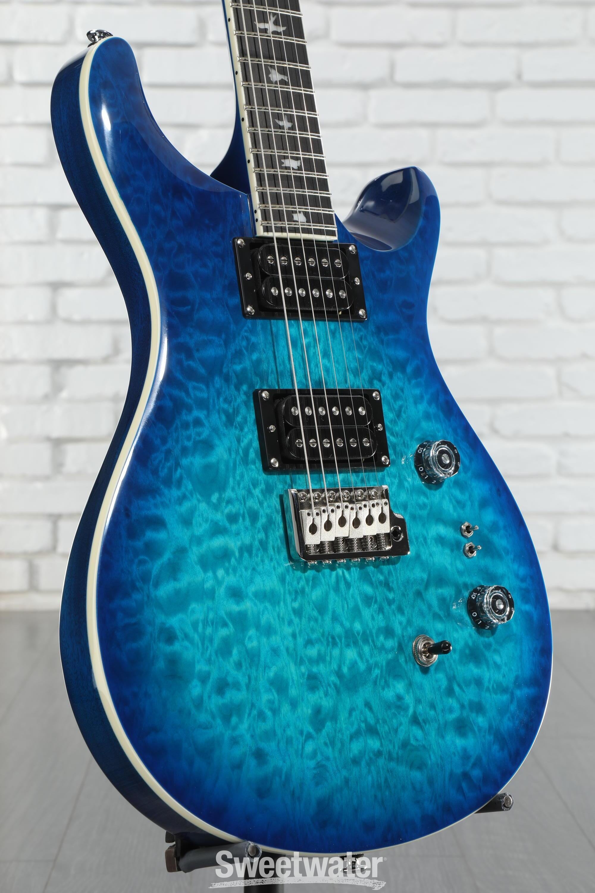 PRS SE Custom 24-08 Quilt Electric Guitar - Lake Blue
