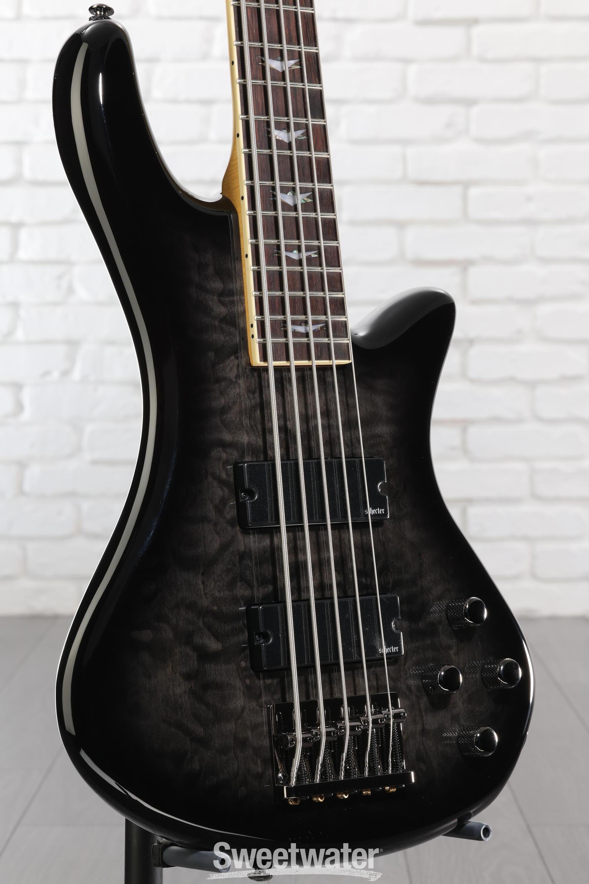 Schecter Stiletto Extreme 5 Bass Guitar - See-Thru Black | Sweetwater