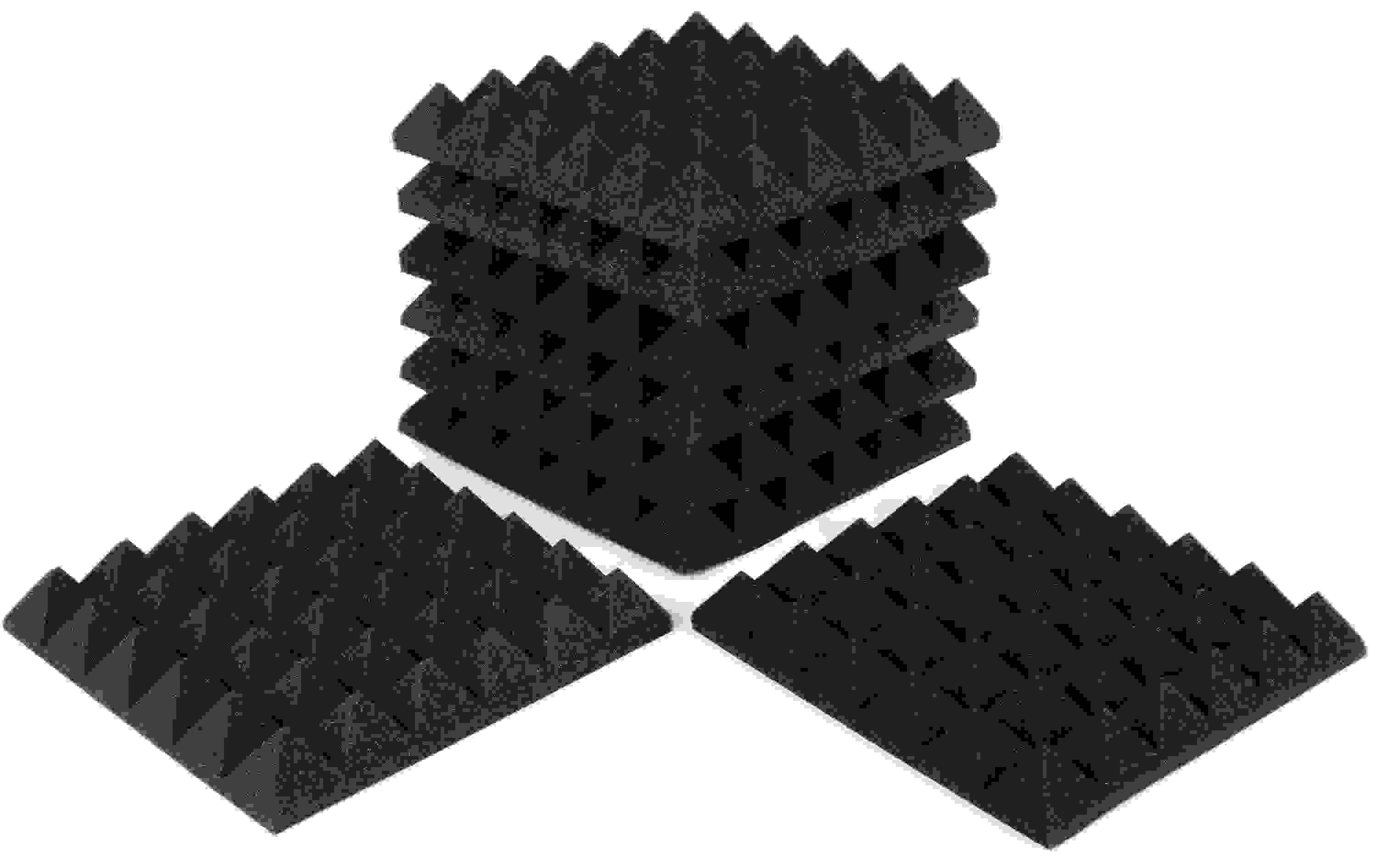 Gator Acoustic Pyramid Panels 1x1 foot 8pack Charcoal Sweetwater