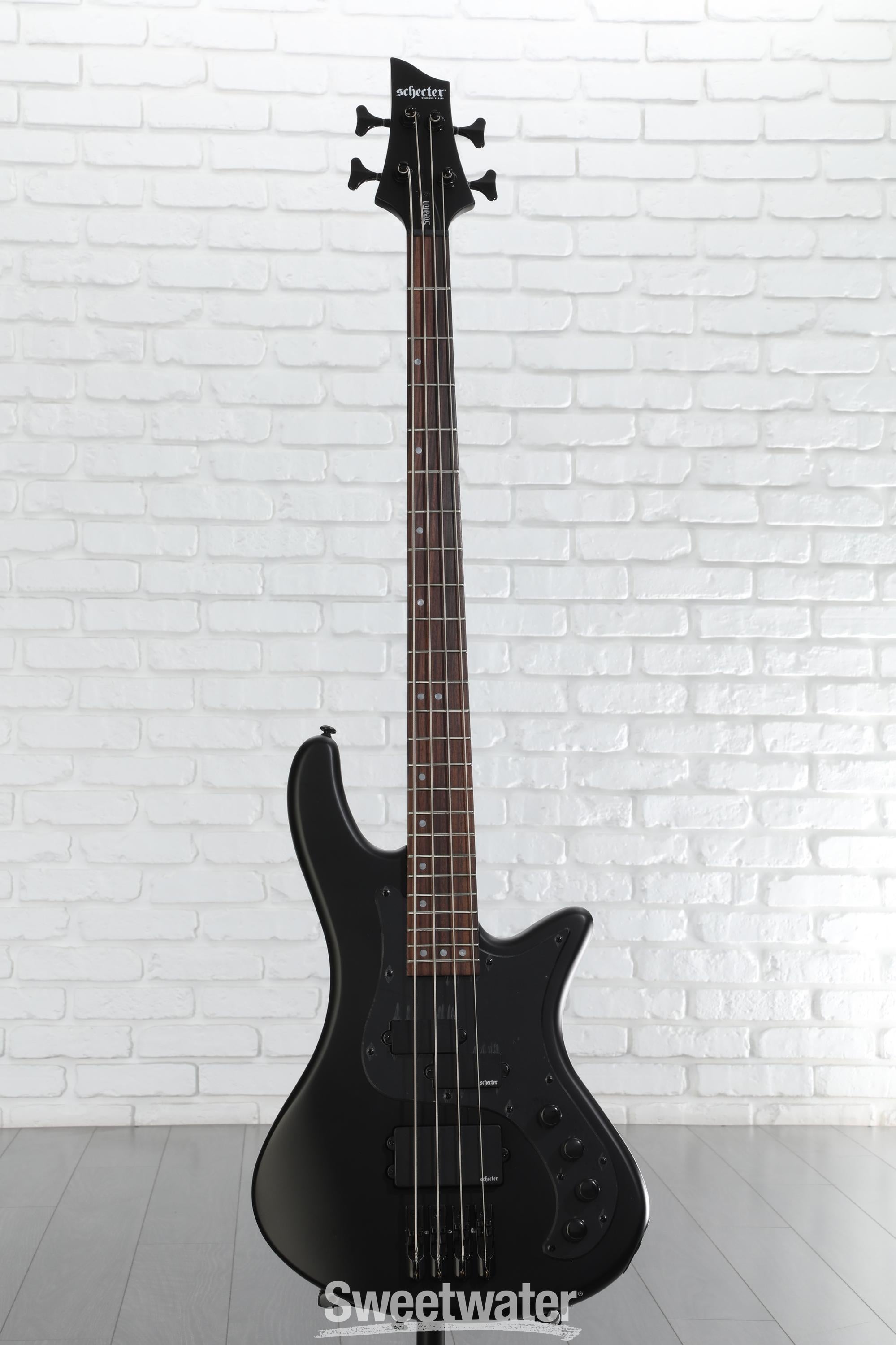 Schecter Stiletto Stealth 4 Bass Guitar - Satin Black