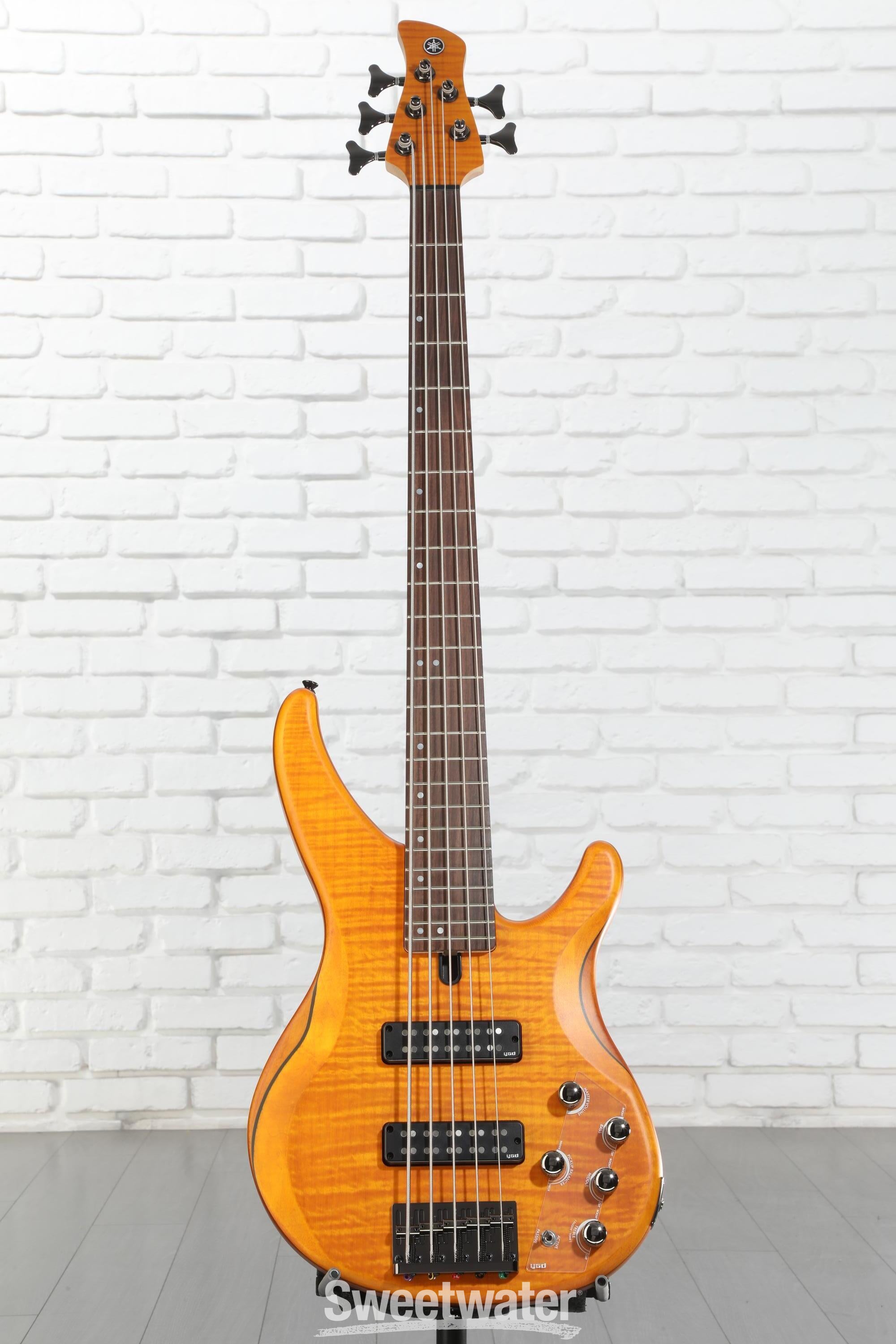 Yamaha TRBX605FM 5-string Bass Guitar - Matte Amber | Sweetwater