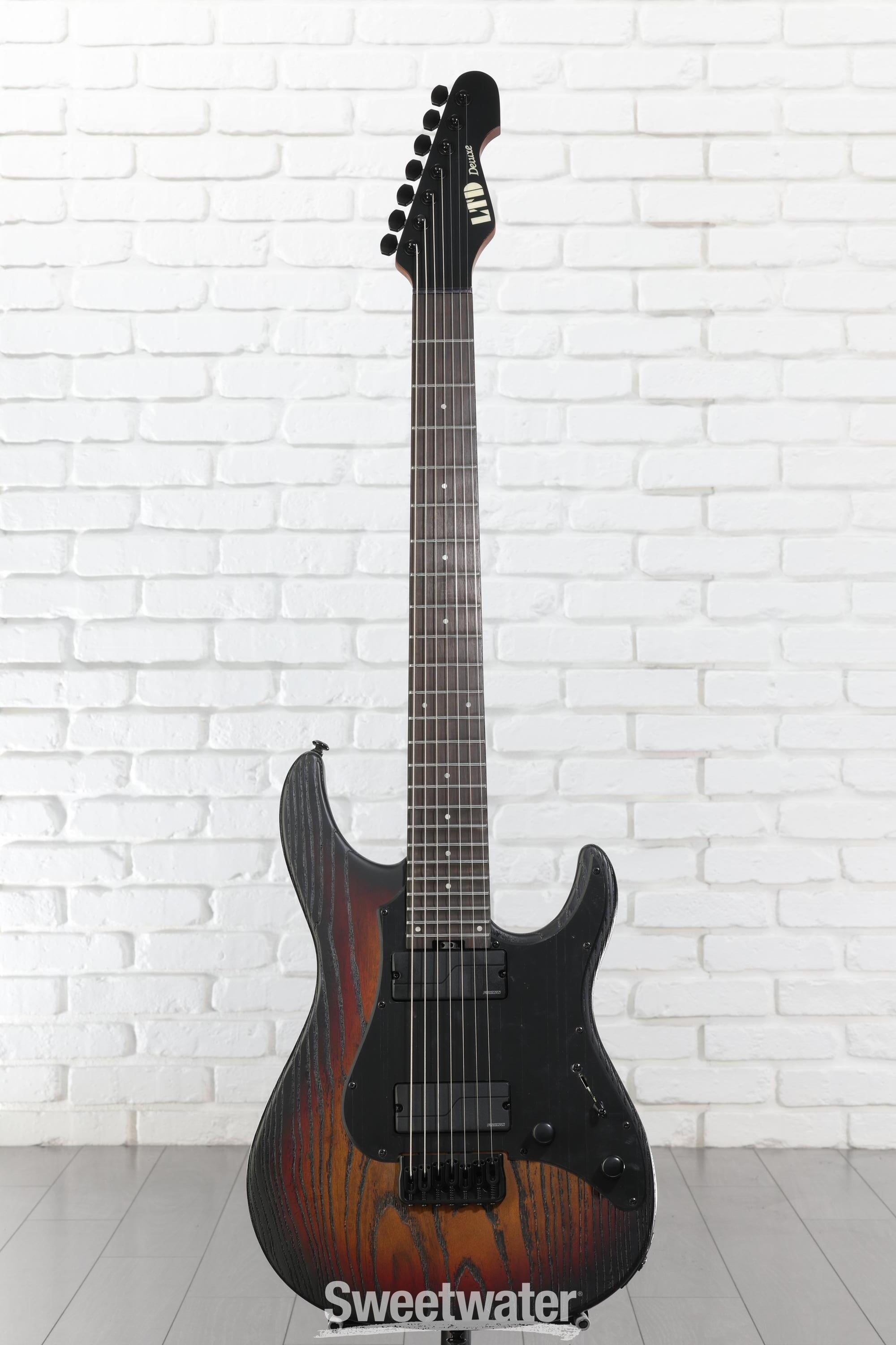ESP SN-1007 7-string Baritone Electric Guitar - Fireblast | Sweetwater