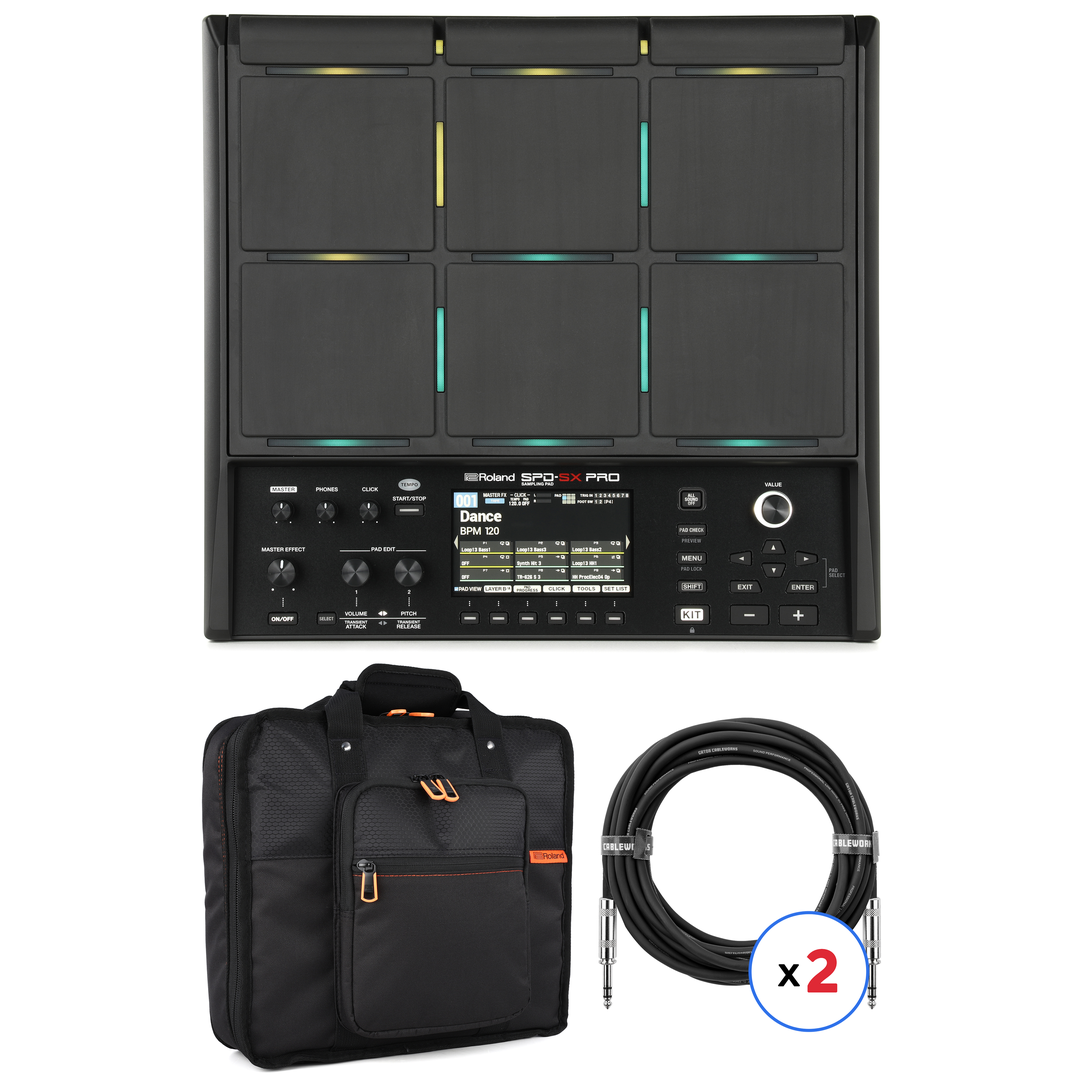 Roland SPD-SX Pro Sampling Pad Gig Bag Bundle | Sweetwater Roland SPD-SX Pro Sampling Pad Gig Bag Bundle | Sweetwater