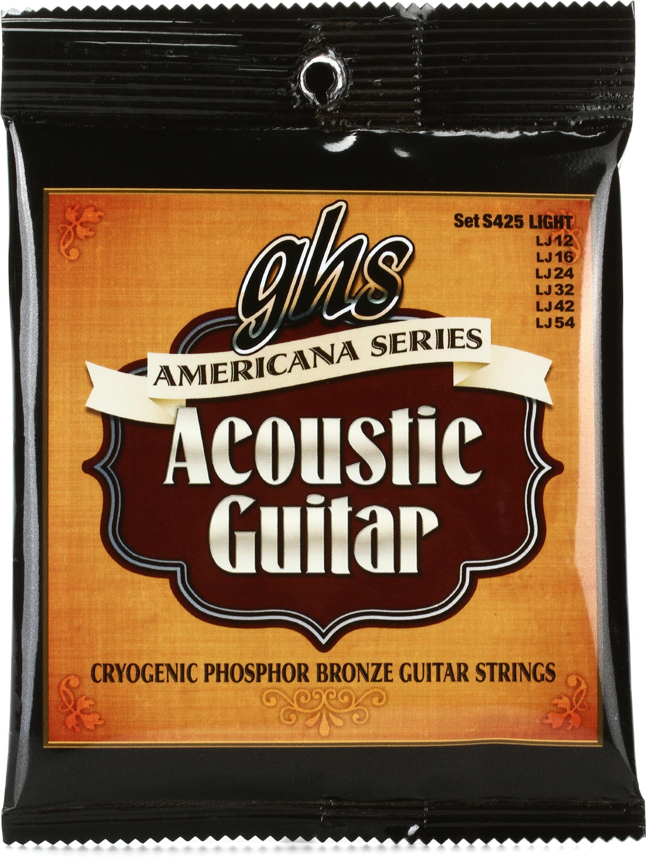 GHS S425 Americana Series Bronze Acoustic Guitar Strings .012-.054 Light  Sweetwater