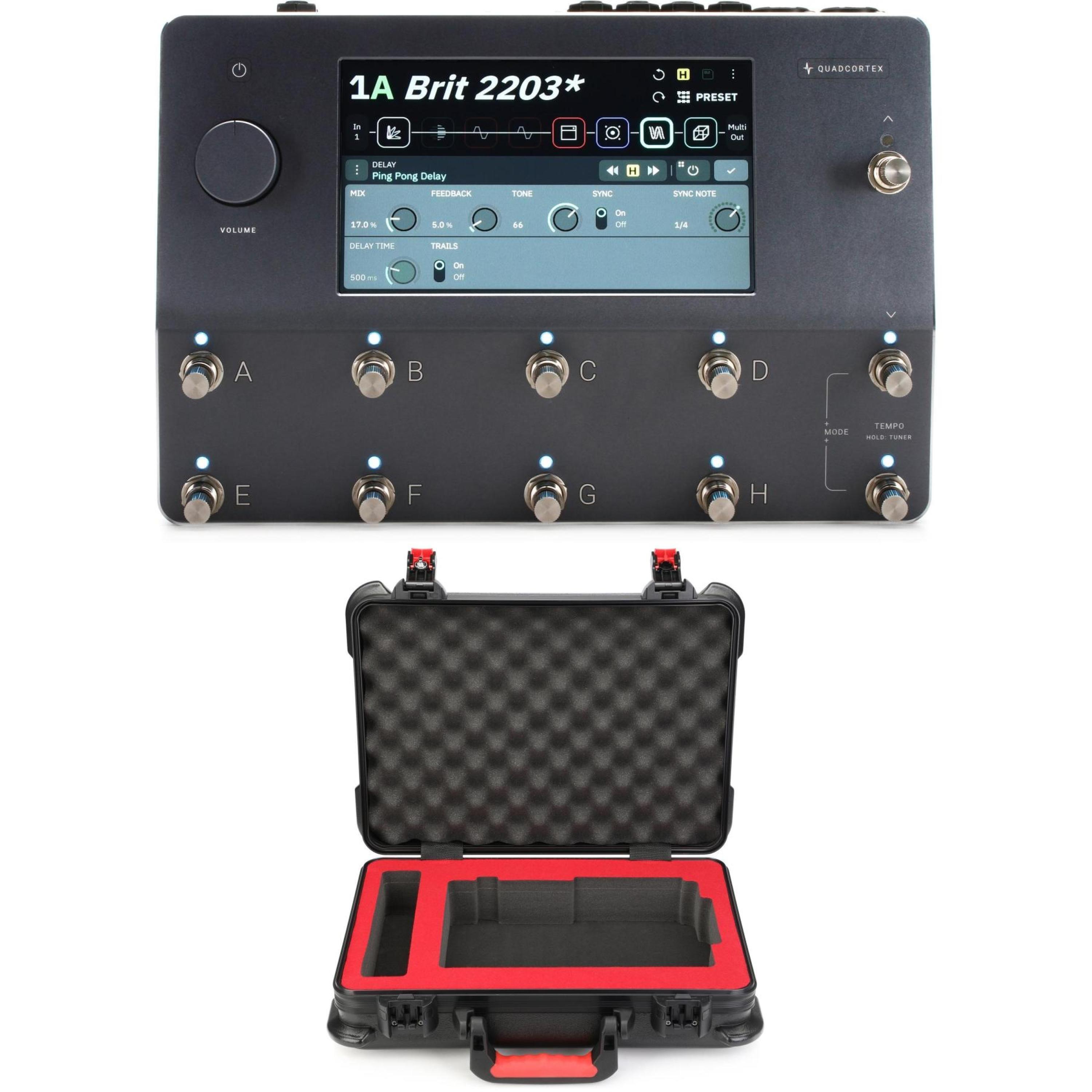 Neural DSP Quad Cortex Quad-Core Digital Effects Modeler/Profiling  Floorboard with TSA Case