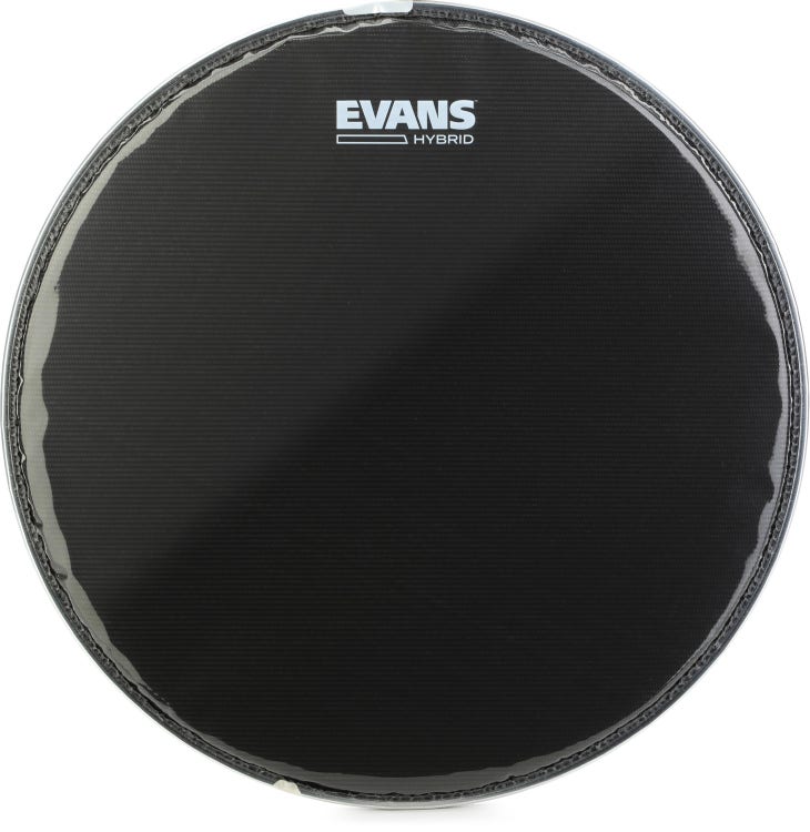 Evans Hybrid Black Marching Drumhead - 14 inch