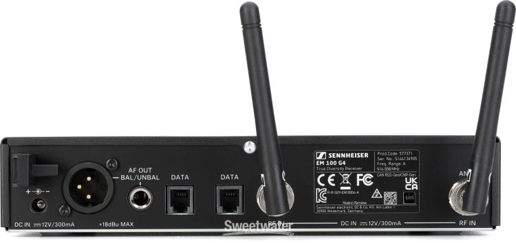 Sennheiser EM 100 G4 Wireless Receiver A Band Sweetwater