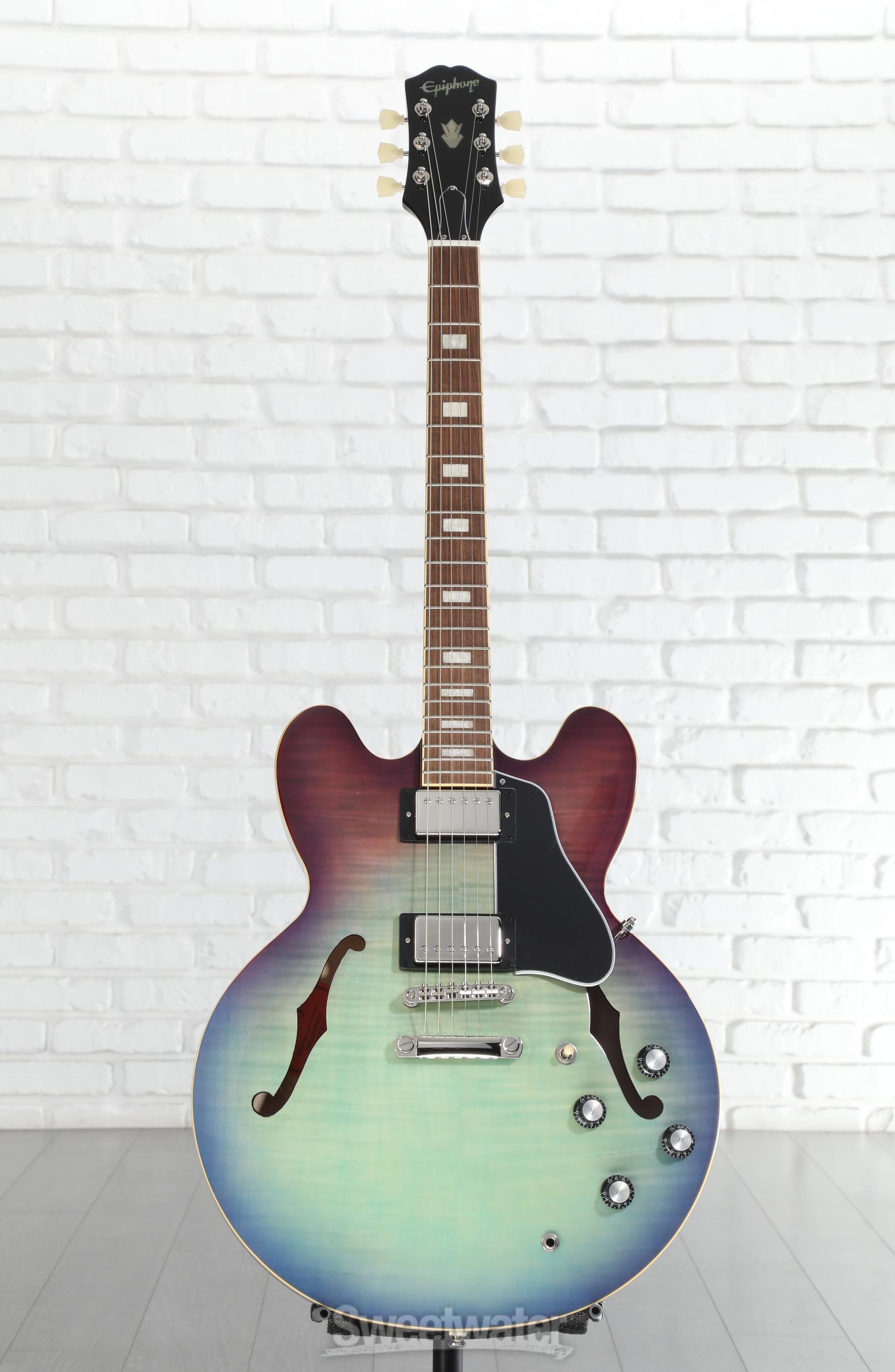 Epiphone ES-335 Figured Semi-hollowbody - Blueberry Burst | Sweetwater