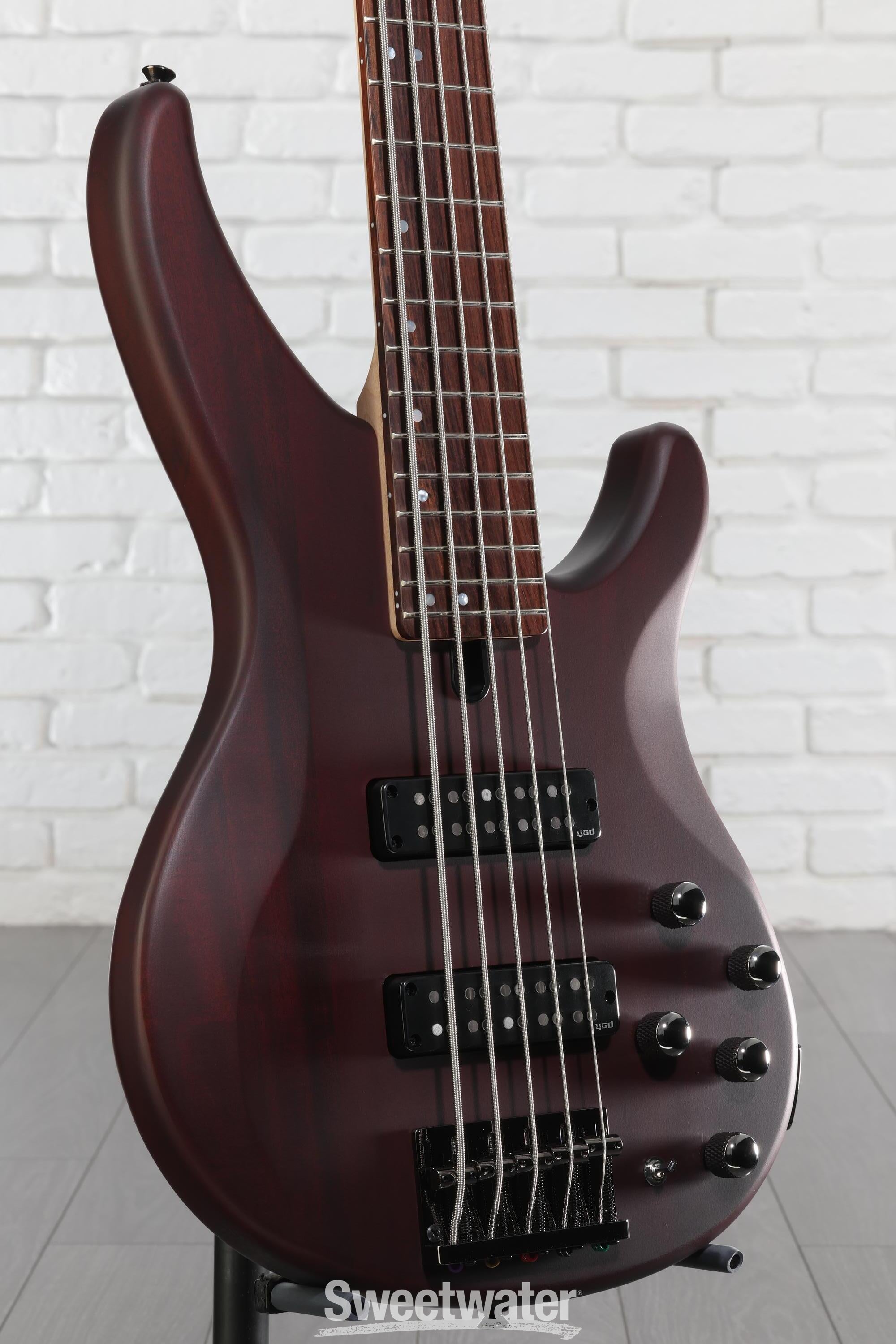 ベース Yamaha TRBX 505 Yamaha TRBX505 5-String Premium Electric Bass Guitar Brick Burst