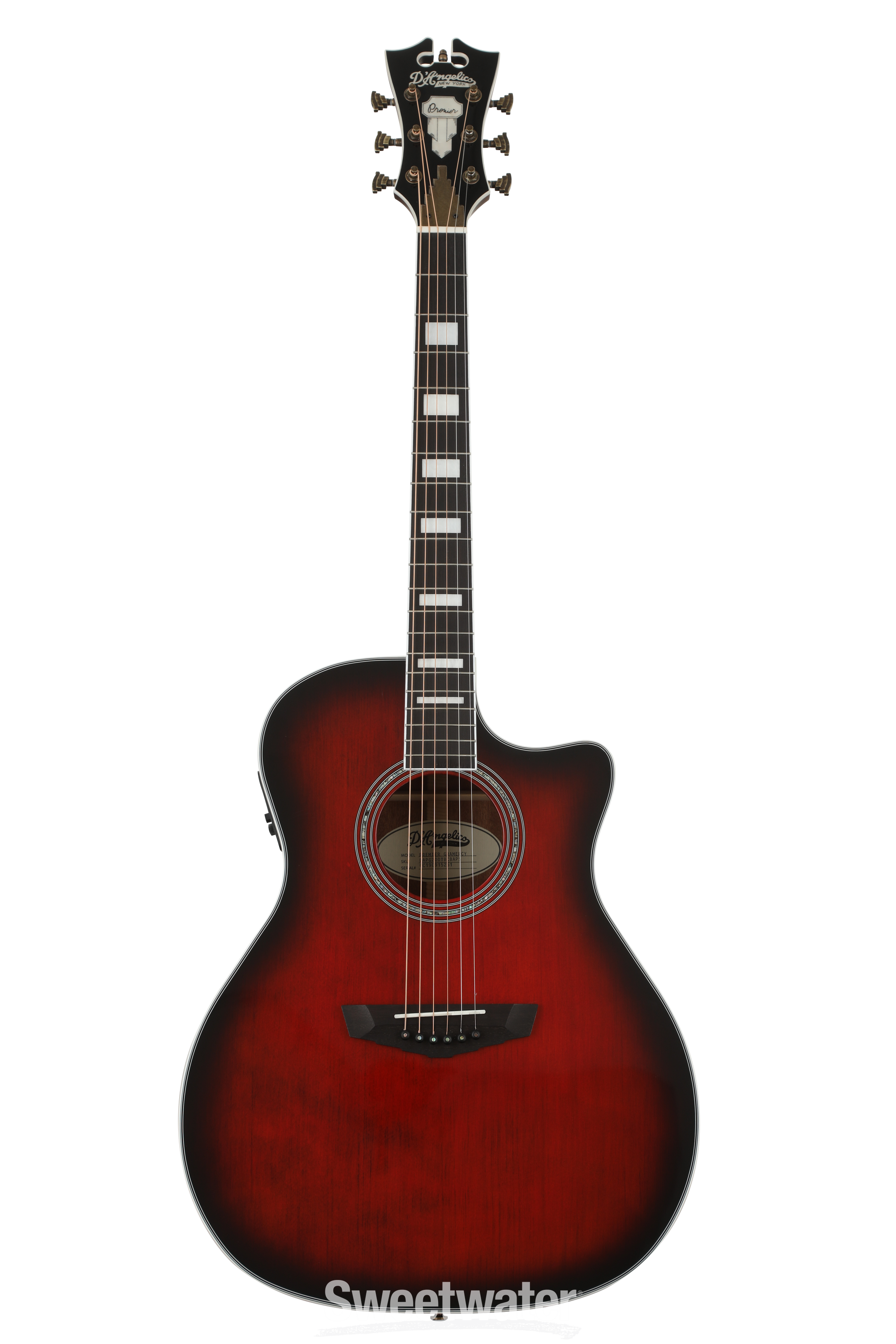 D'Angelico Premier Gramercy Acoustic-electric Guitar - Trans Black