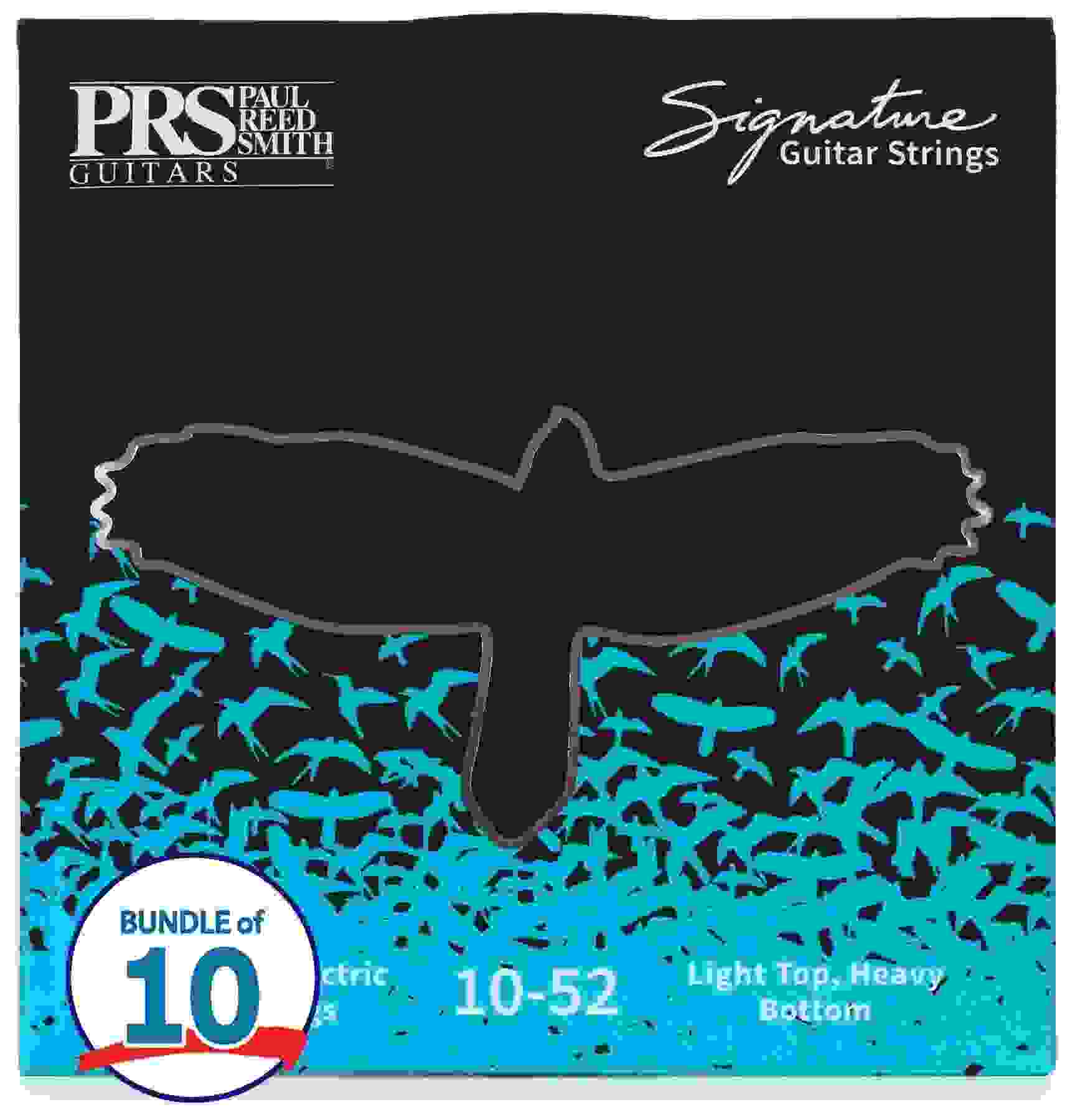PRS Signature Electric Guitar Strings - .010-.052 Light Top Heavy Bottom 10-pack