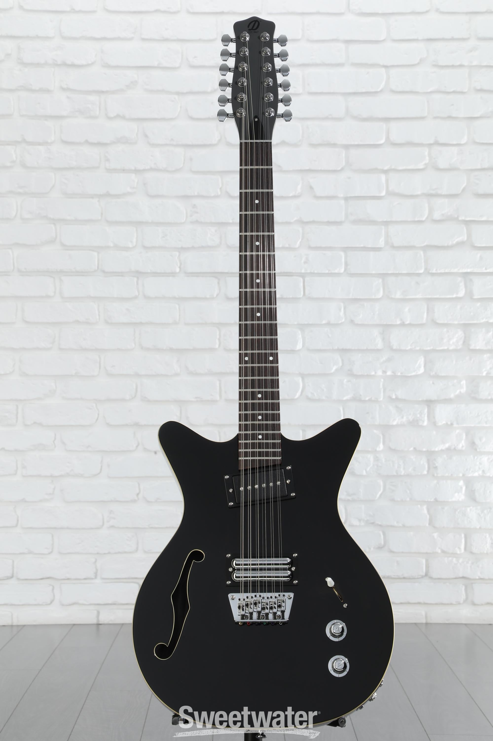 Danelectro 12SDC 12-String Electric Guitar Black — Guitar Bar