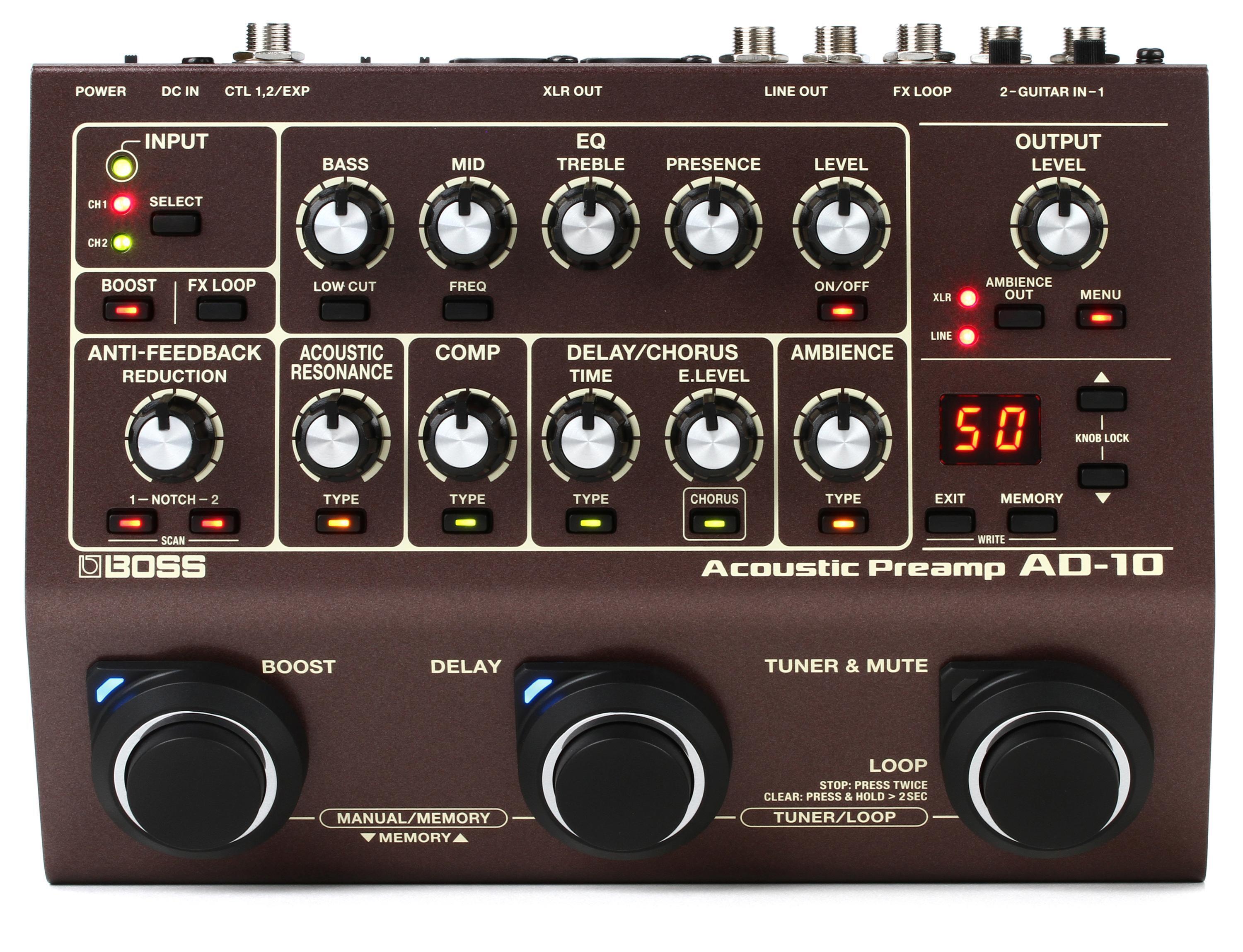 Boss AD-10 Acoustic Guitar Processor Pedal