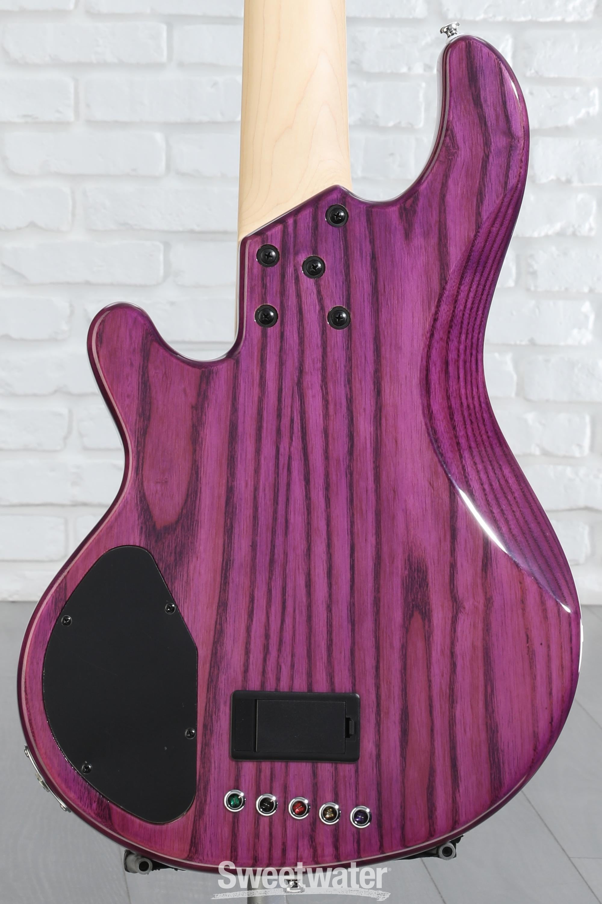 Lakland Skyline 55-02 Deluxe Bass Guitar - Translucent Purple with Maple Fingerboard - Sweetwater Exclusive