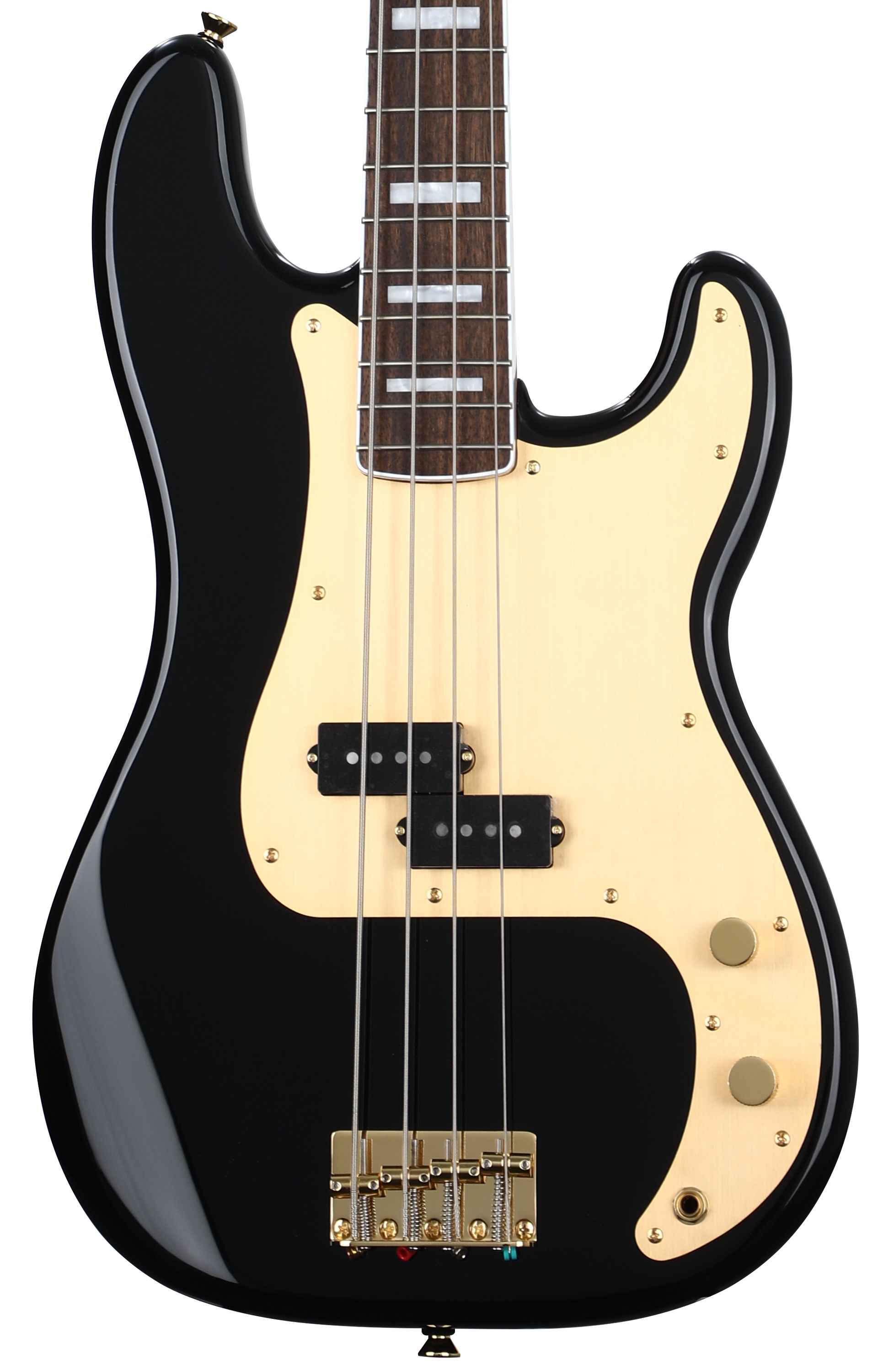 Squier 40th Anniversary Gold Edition Precision Bass - Black 