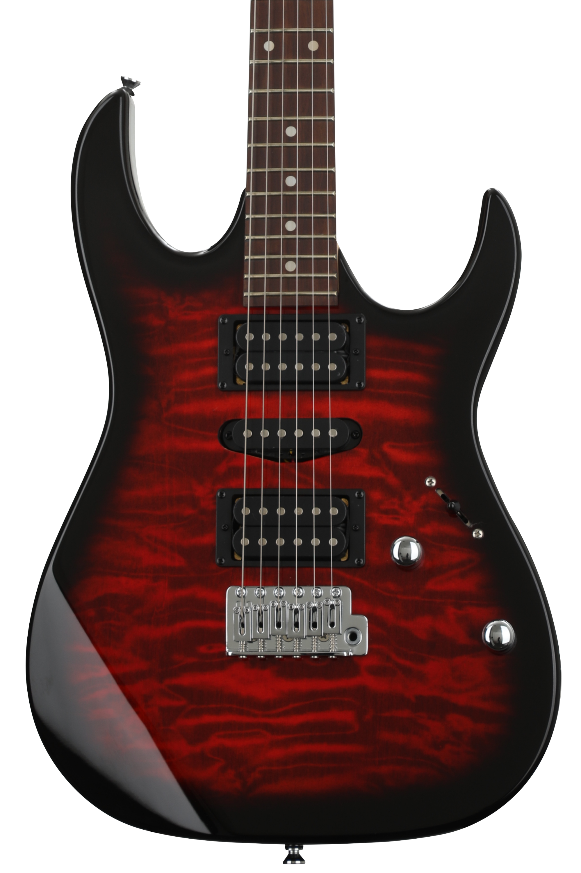 Bundled Item: Ibanez Gio GRX70QA Electric Guitar - Transparent Red Burst