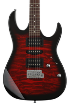 Ibanez Gio GRX70QA Electric Guitar - Transparent Red Burst