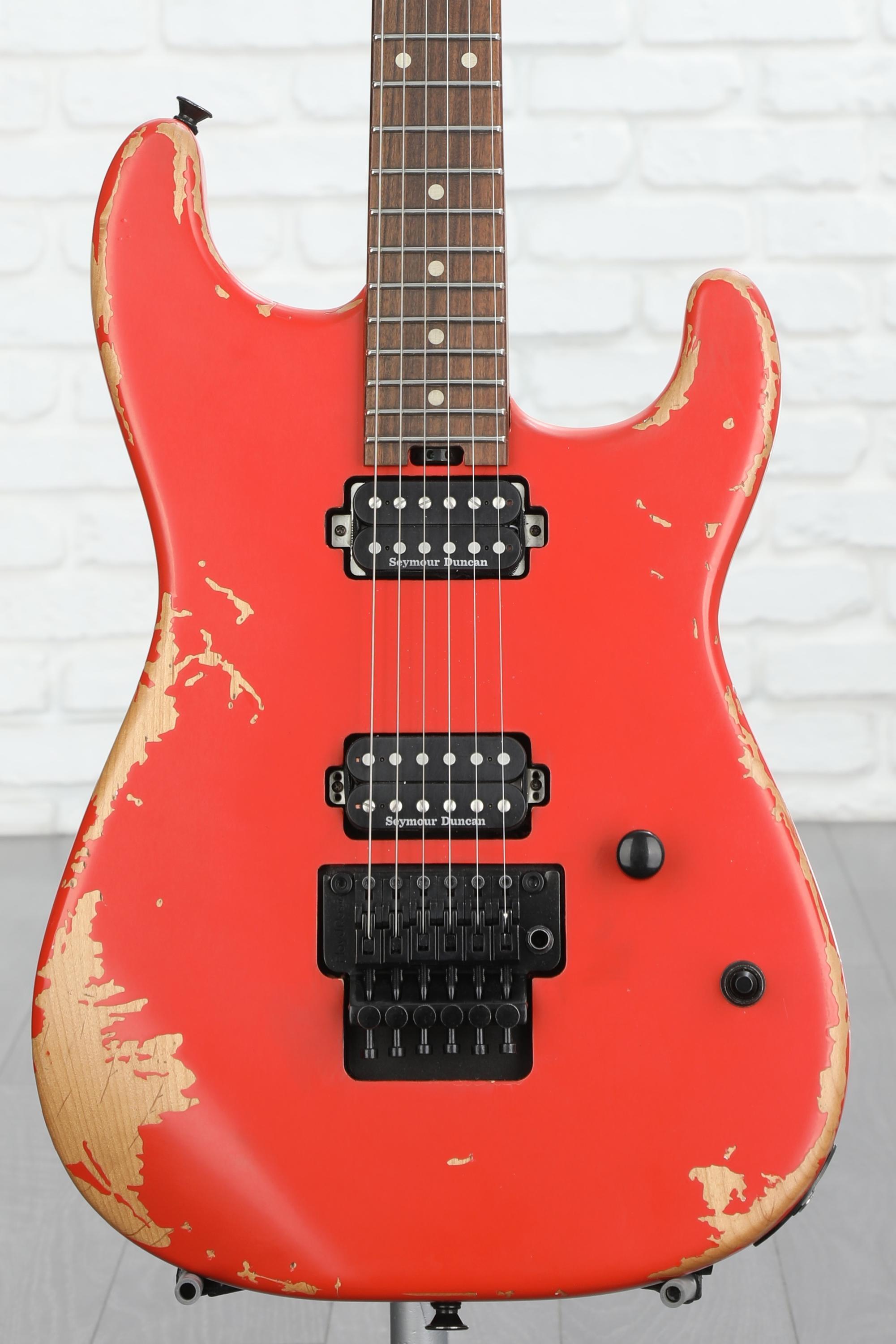 Charvel Pro-Mod Relic San Dimas Style 1 HH FR PF Electric Guitar -  Weathered Orange | Sweetwater