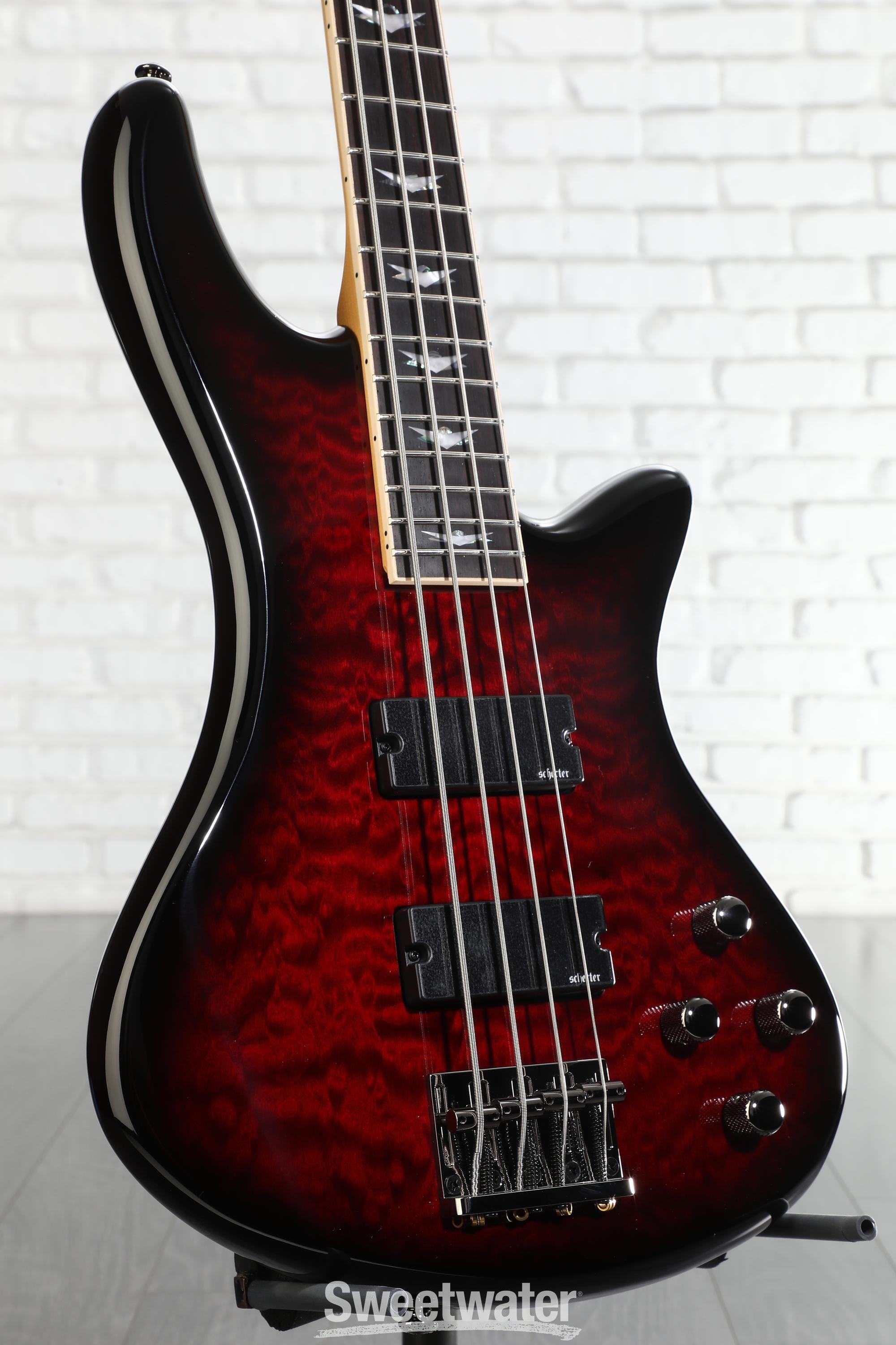 Photo of Schecter Stiletto Extreme 4 Bass Guitar - Black Cherry