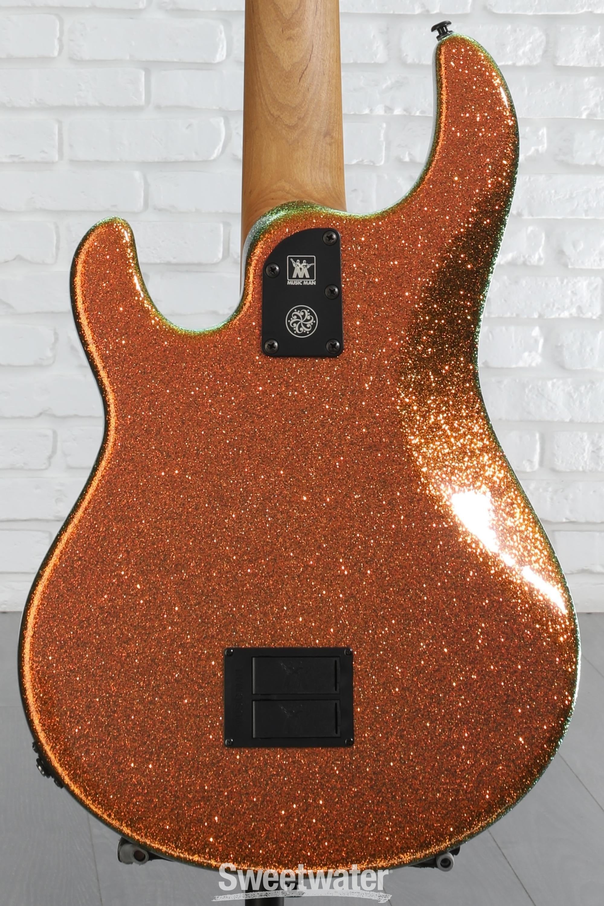 Ernie Ball Music Man DarkRay 5-string Bass Guitar - Gold Bar with Maple Fingerboard