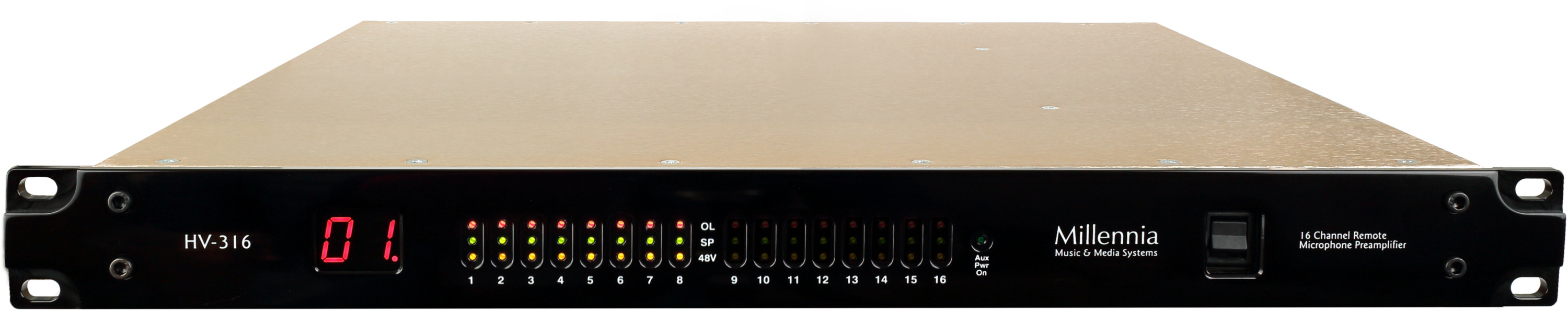 Photo of Millennia HV-316/8 8-channel Remote Control Ethernet Mic Preamp