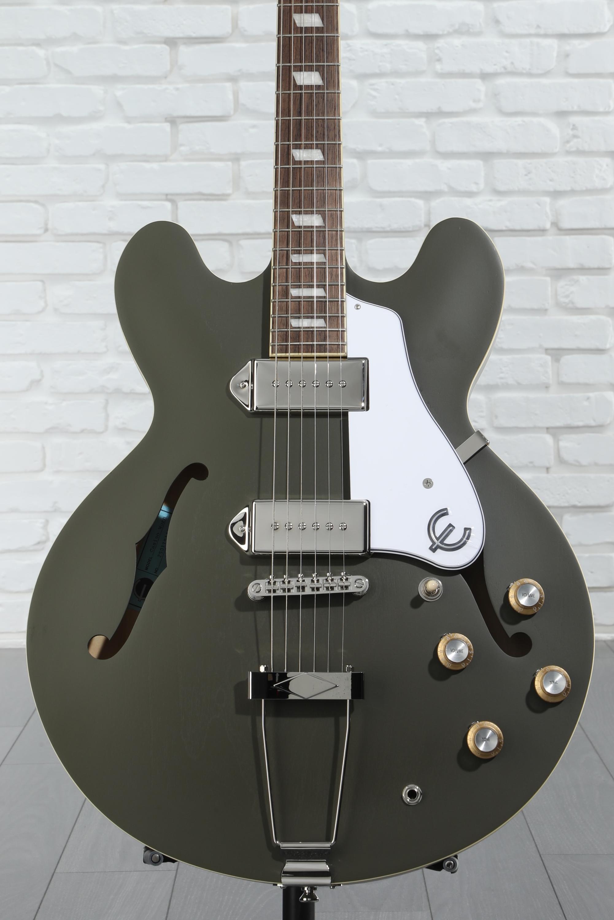 Epiphone Casino Worn Electric Guitar - Worn Olive Drab