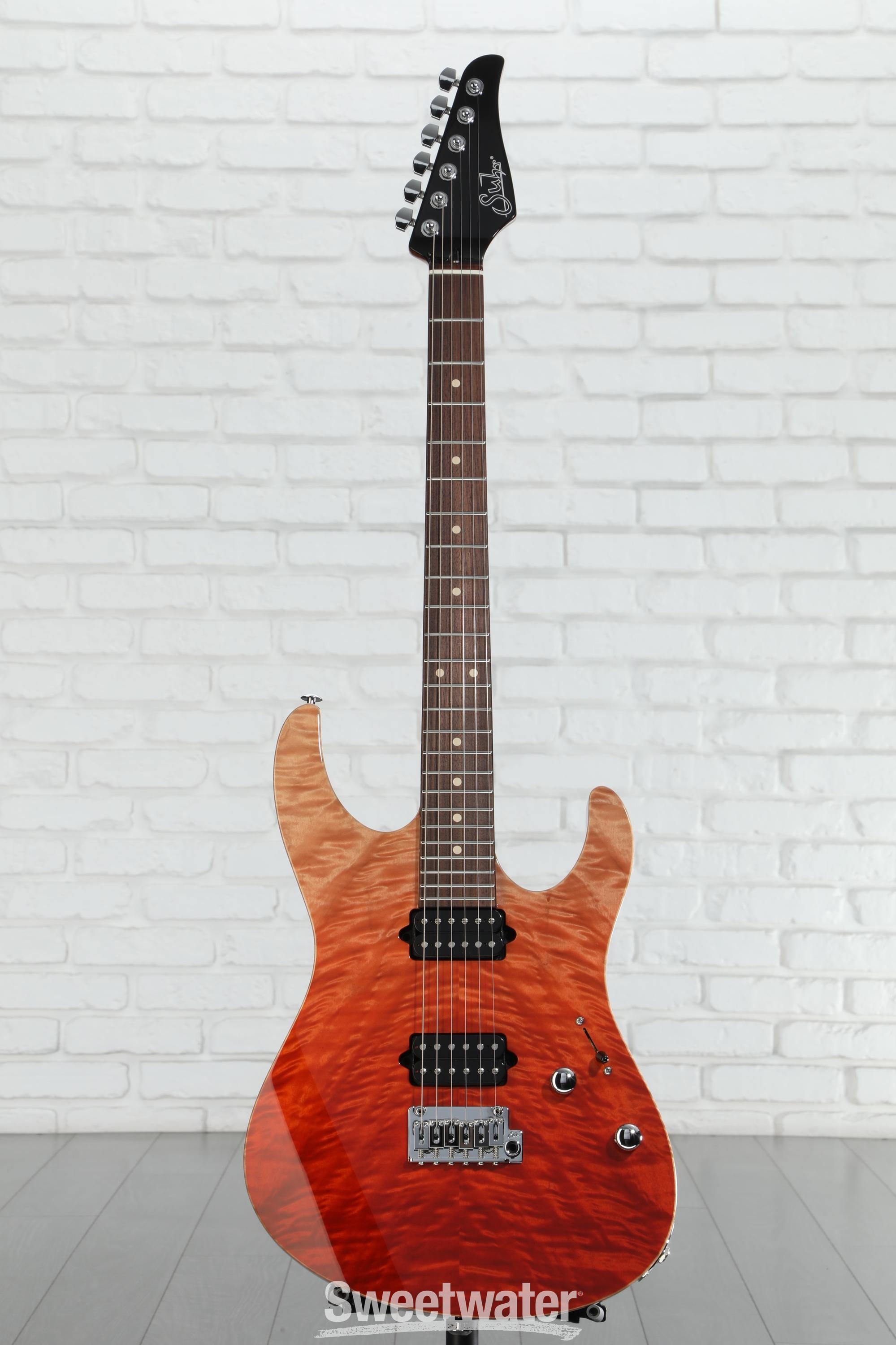 Suhr Modern Set Neck Electric Guitar - Orange Fade | Sweetwater