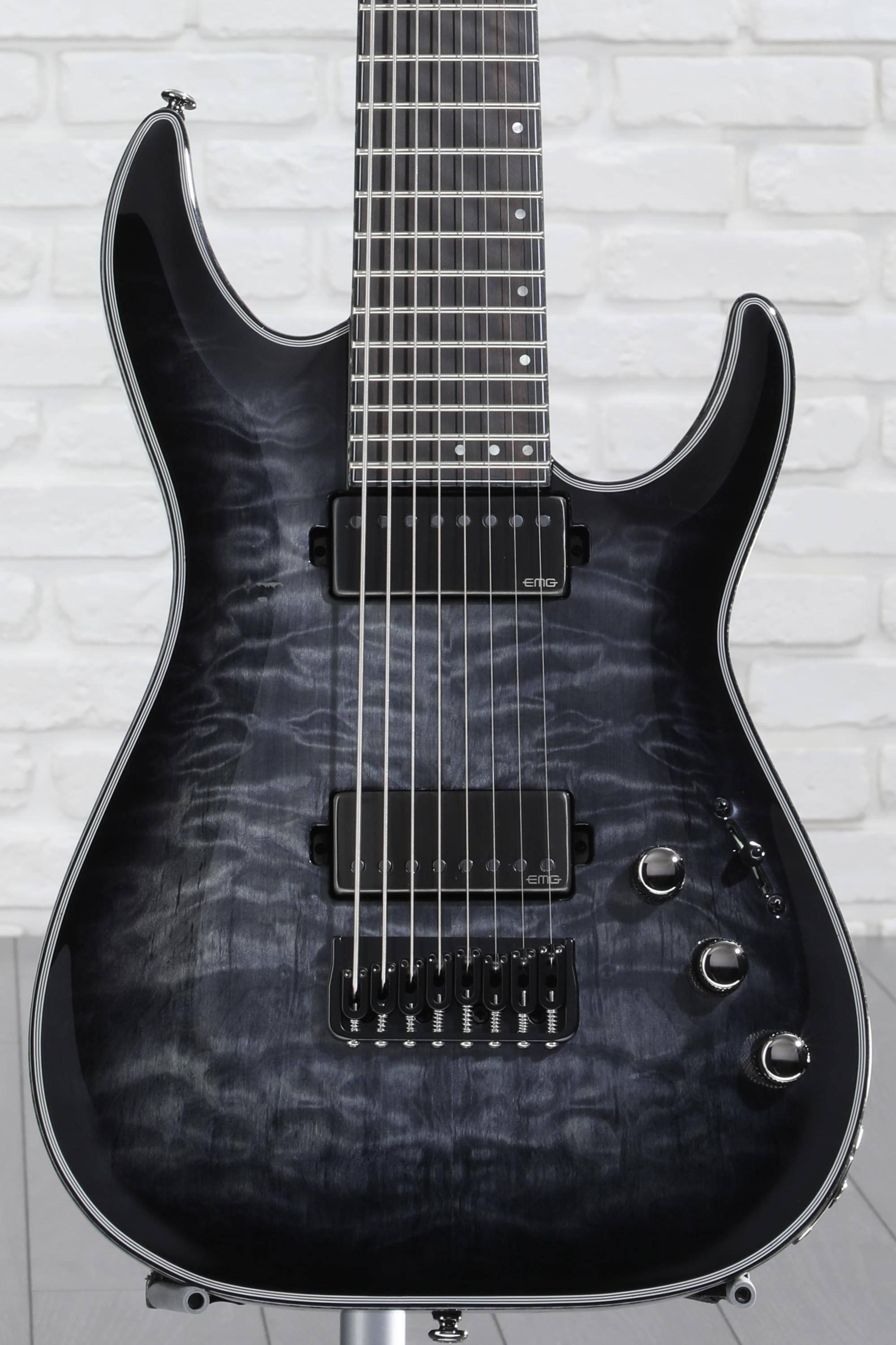 Schecter Hellraiser Hybrid C-8 Electric Guitar - Trans Black Burst