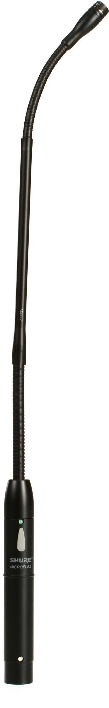 Shure MX412S/S 12 inch Supercardioid Gooseneck Microphone with