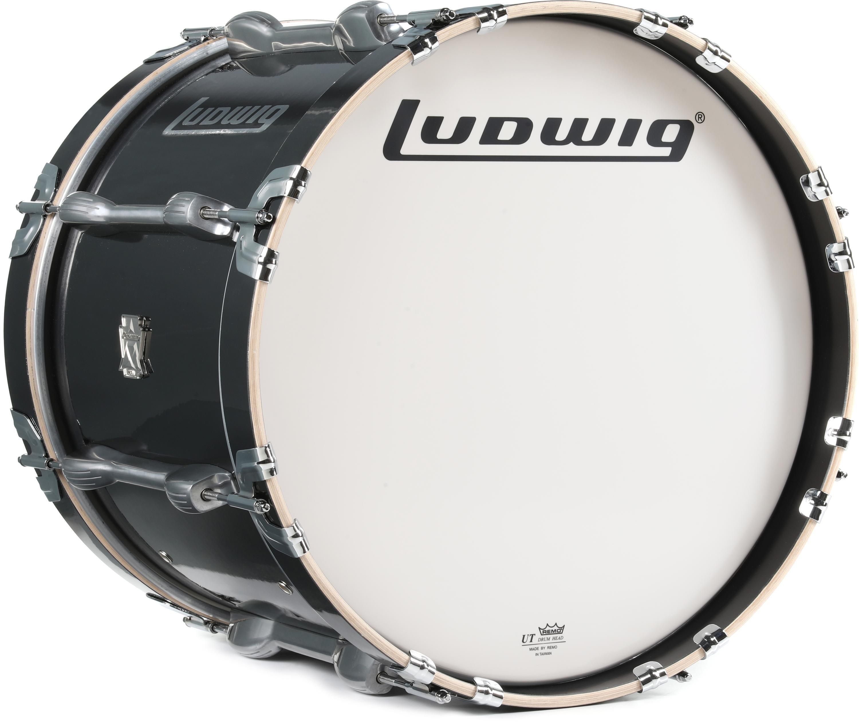 Ludwig LUMB18PB Ultimate Marching Bass Drum - 14 inches x 18 inches, Black