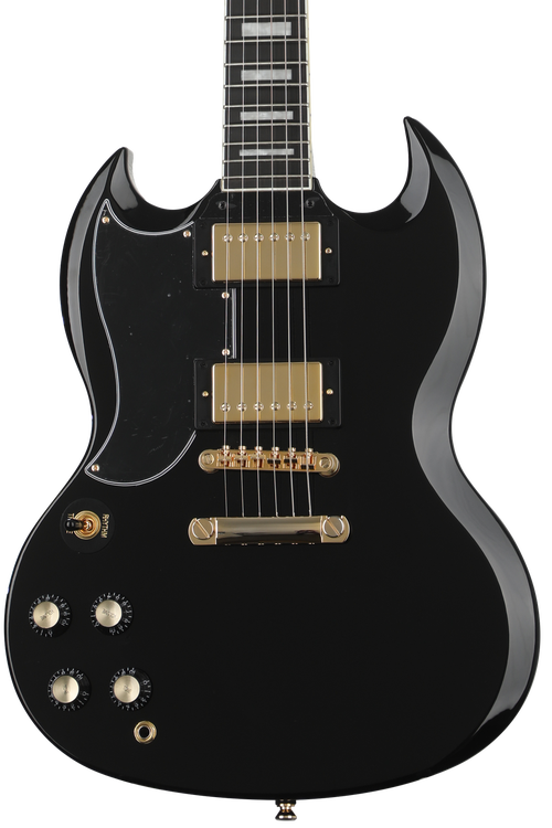 Epiphone SG Custom Left-handed Electric Guitar - Ebony | Sweetwater