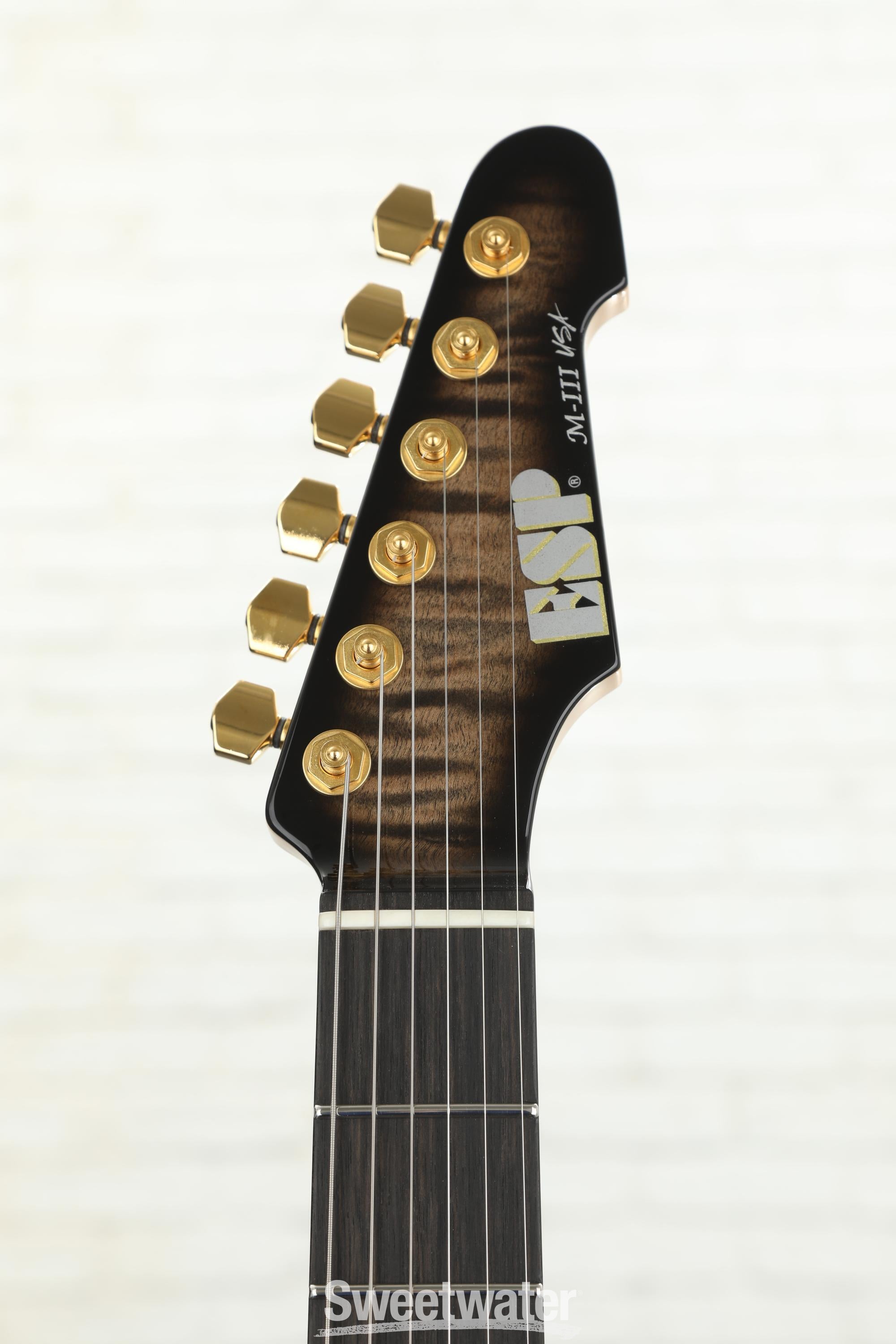 ESP USA M-III GT Quilted Maple - See Thru Black Sunburst