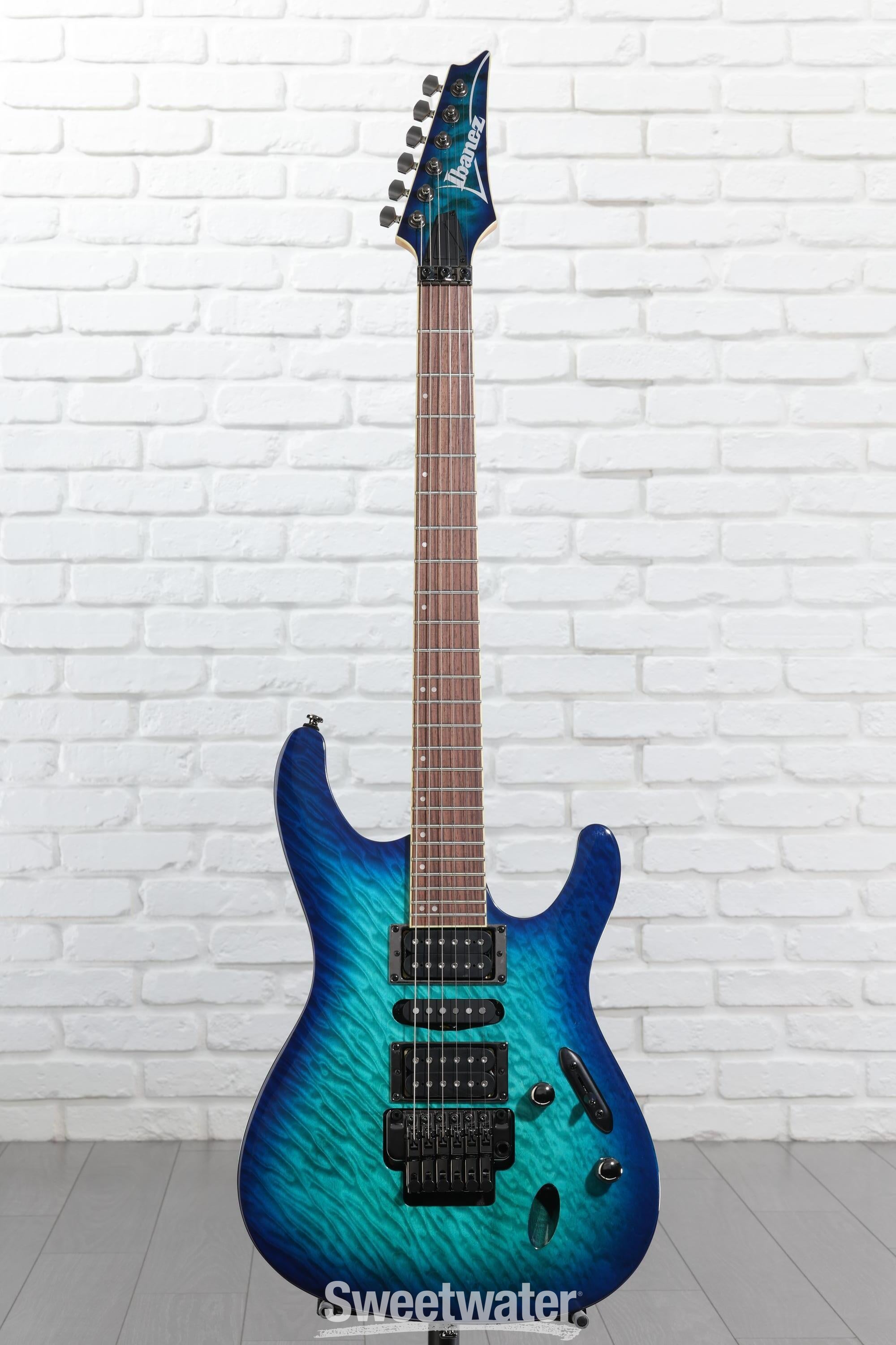 Ibanez S670QM Electric Guitar - Sapphire Blue | Sweetwater