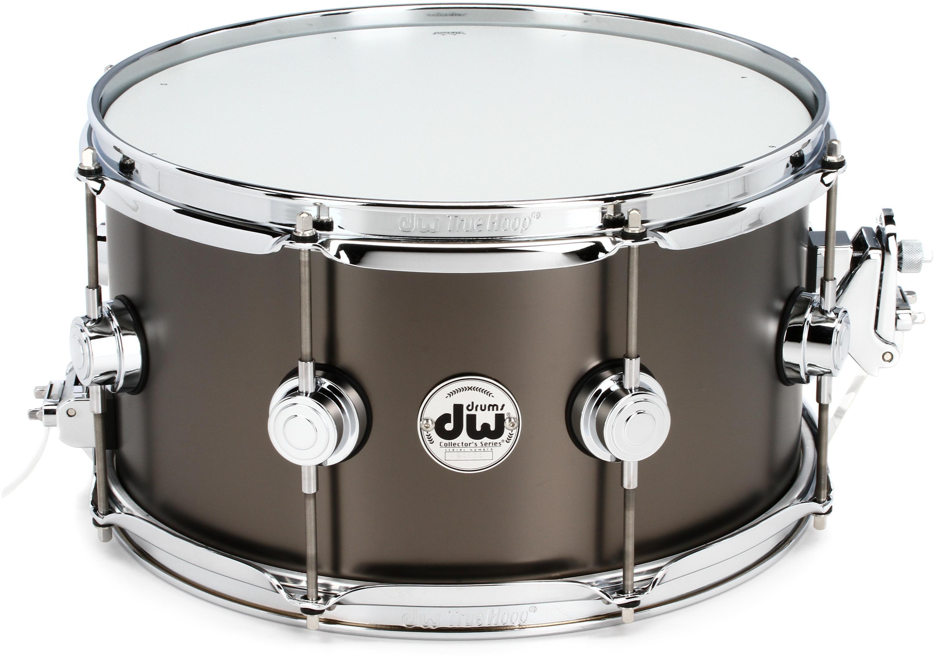 DW Collector's Series Metal Snare Drum - 7 x 13 inch - Satin Black Over  Brass
