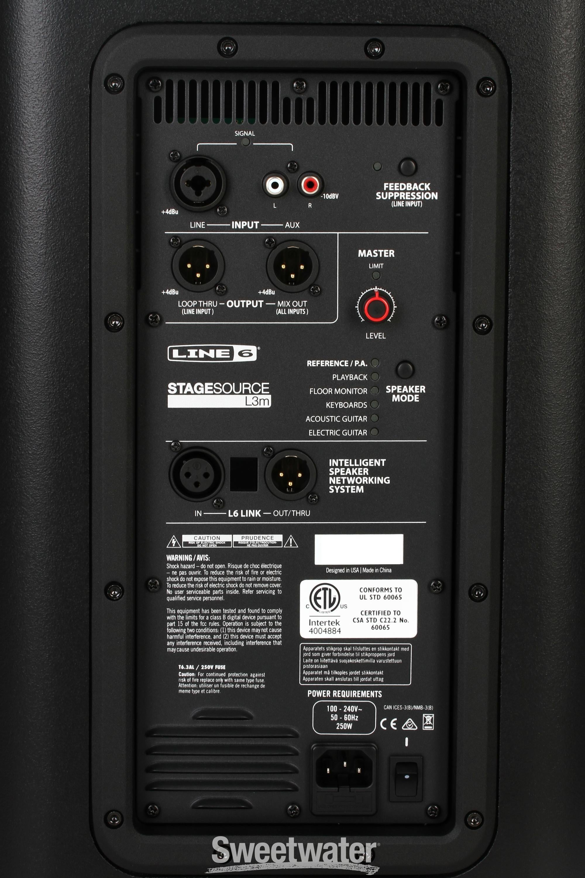 Line 6 StageSource L3m 1400W 3-way Powered PA Speaker | Sweetwater