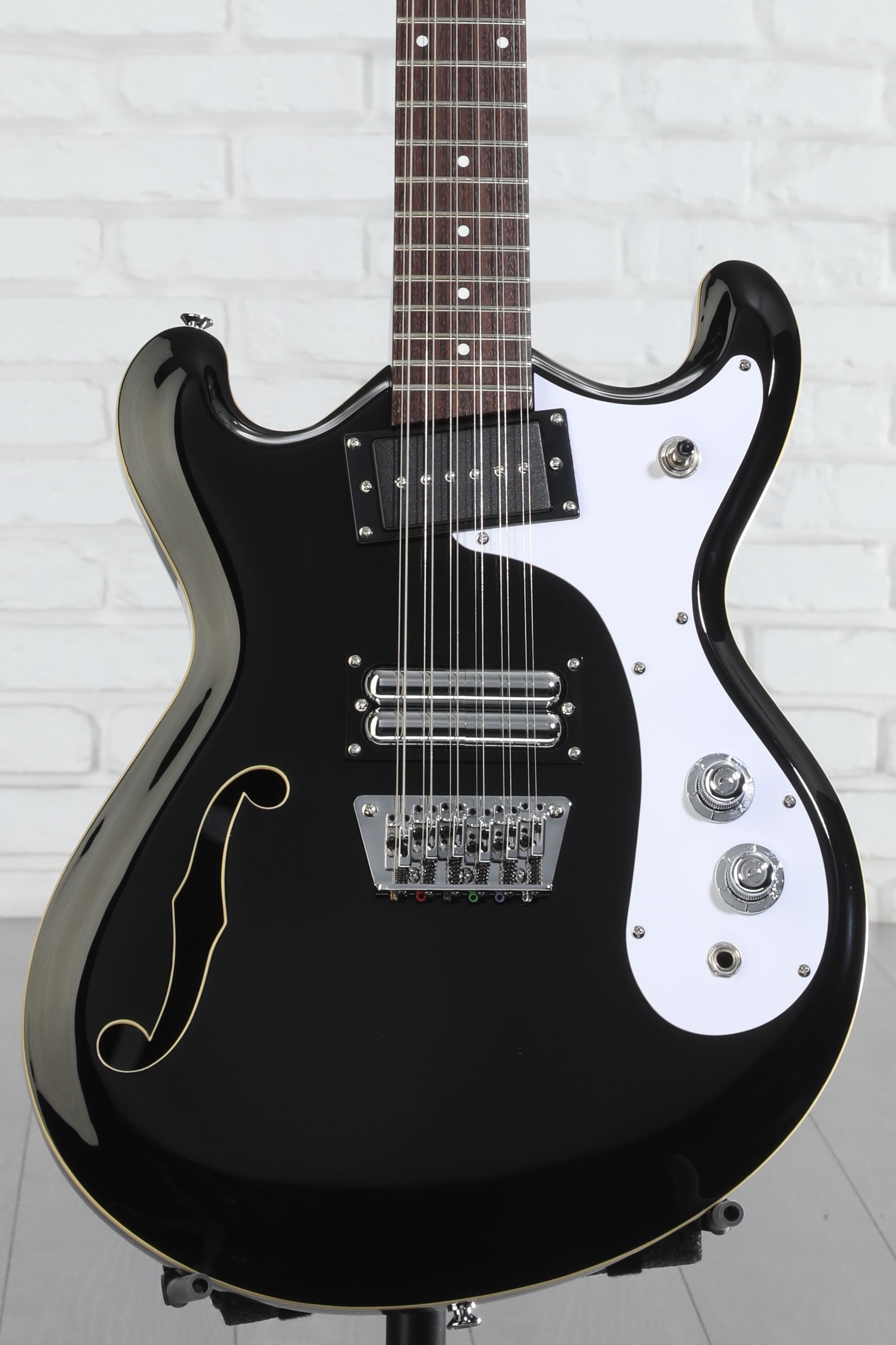 Danelectro 66-12, 12-string Electric Guitar - Limo Black | Sweetwater