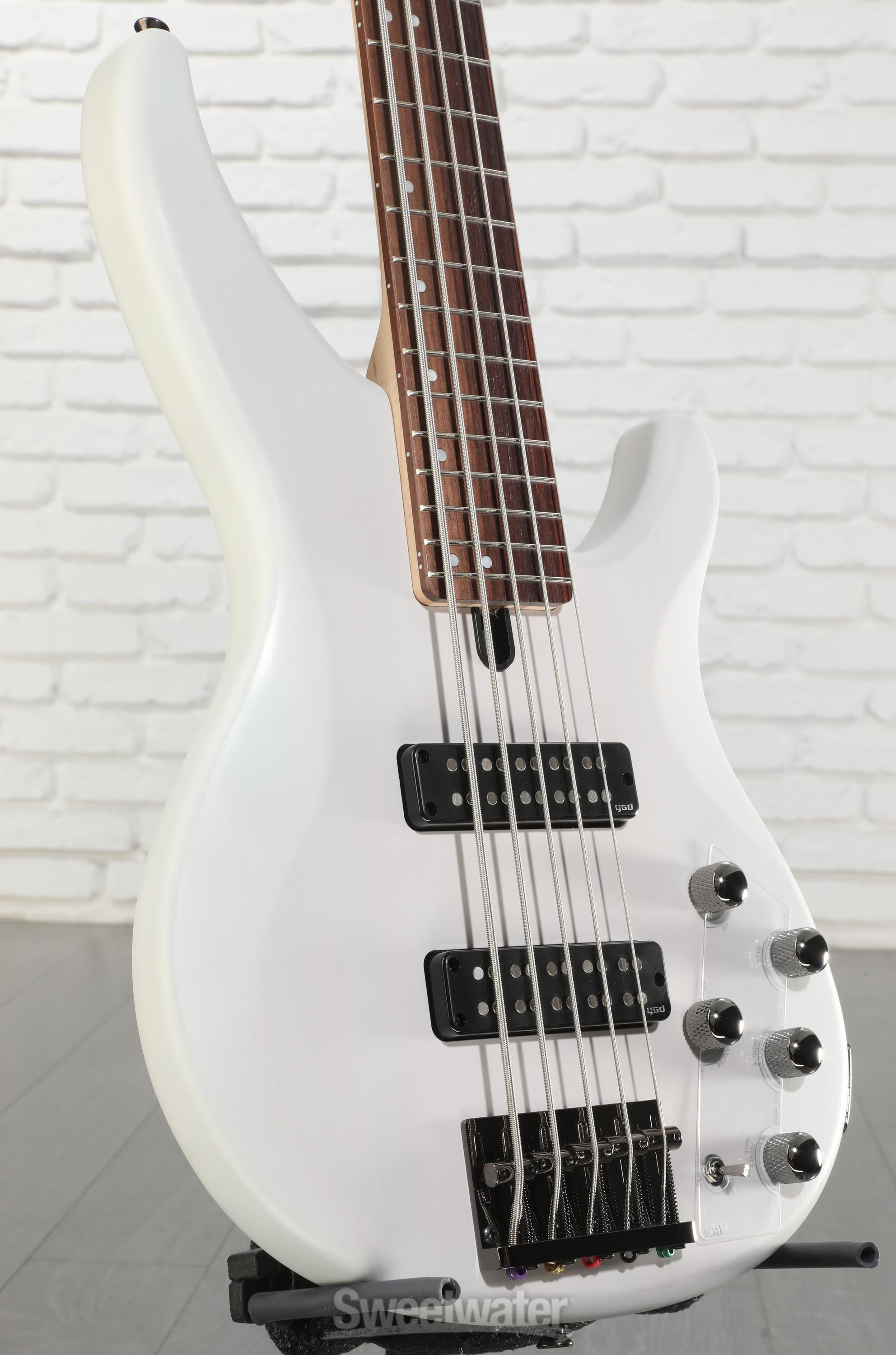 Yamaha TRBX505 5-string Bass Guitar - Translucent White | Sweetwater