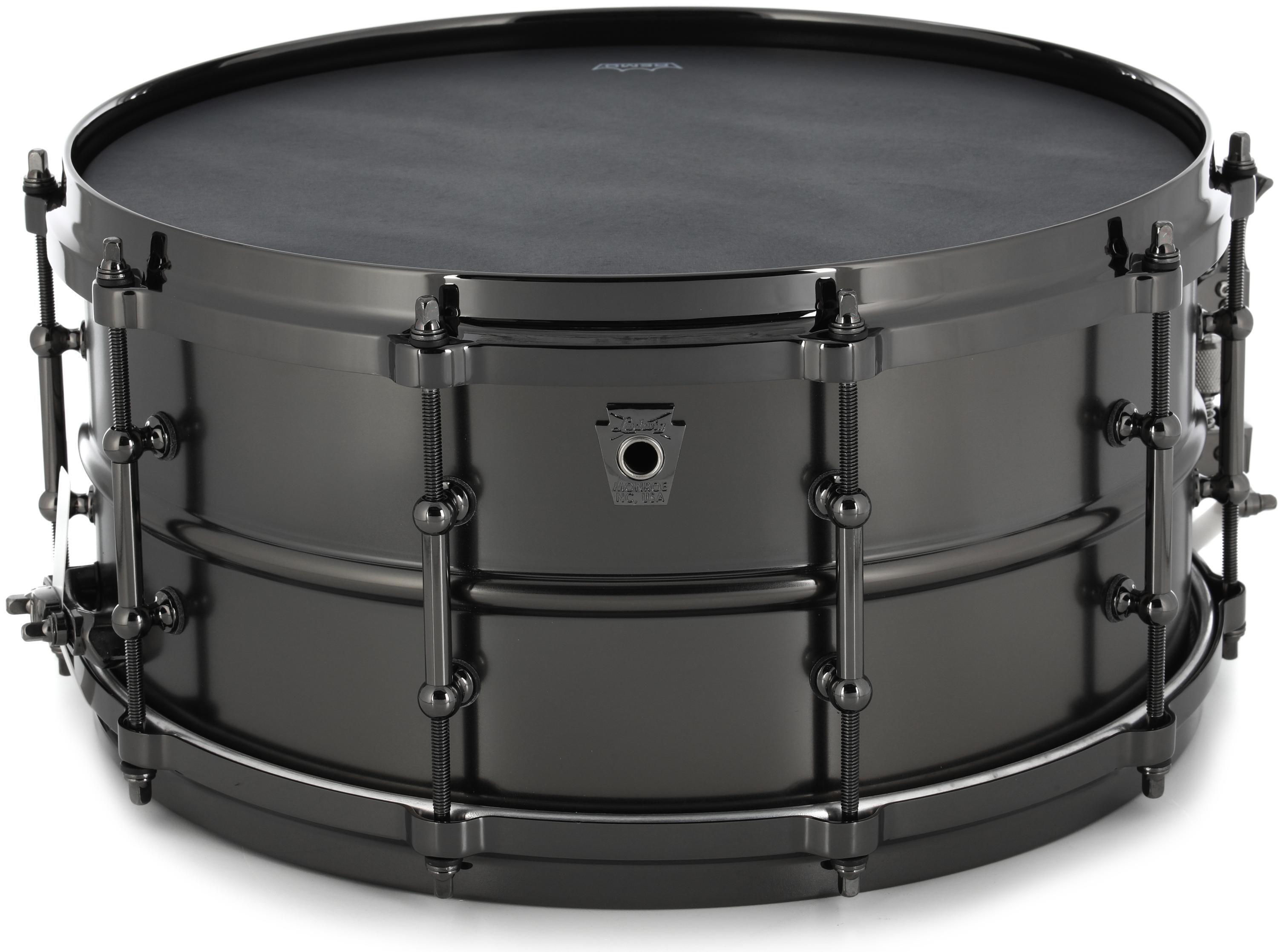 Ludwig Special-edition Satin Deluxe Black Beauty Snare Drum - 6.5 inch x 14  inch, Black Nickel Hardware