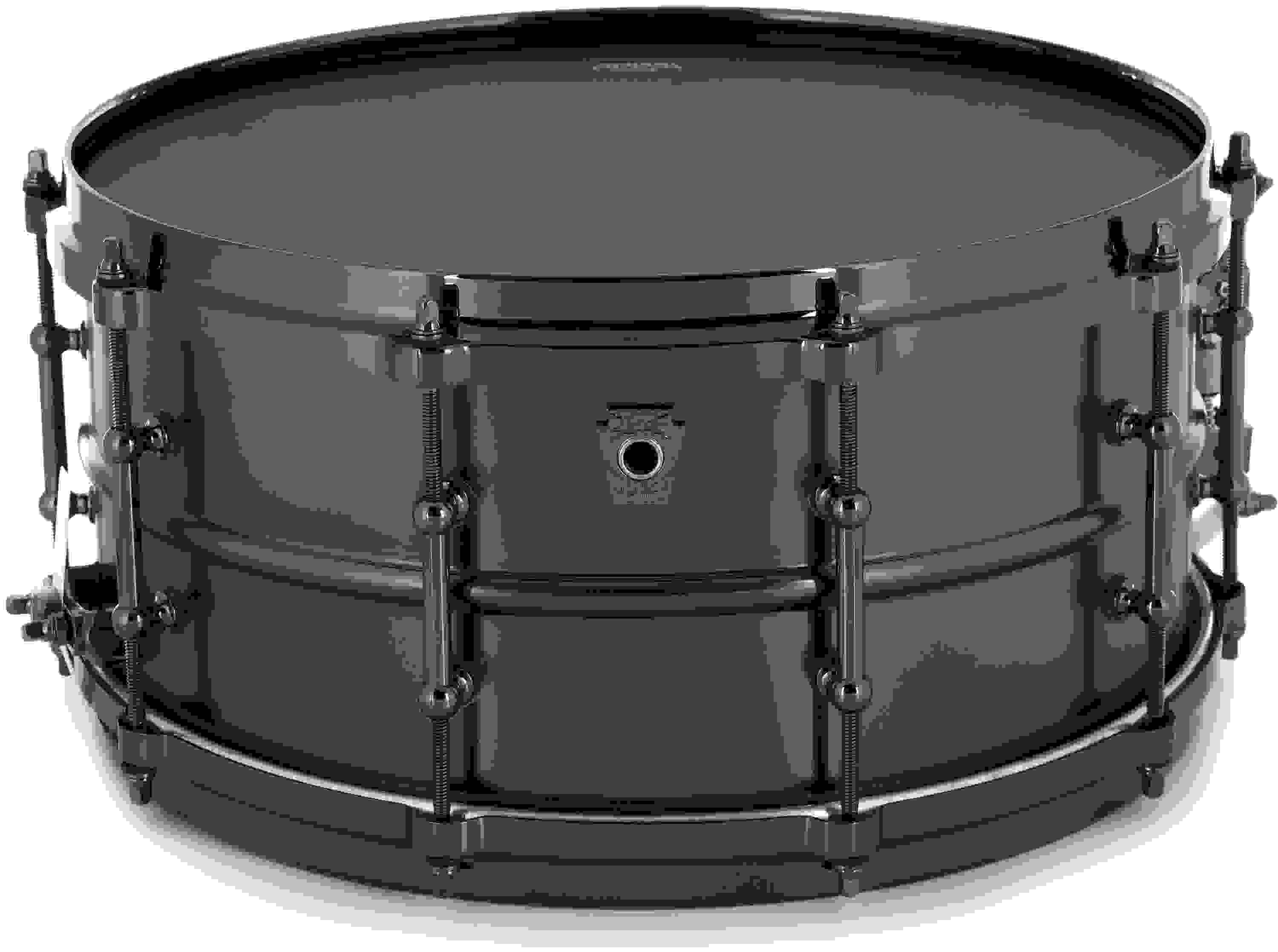 Ludwig Special-edition Satin Deluxe Black Beauty Snare Drum - 6.5 inches x 14 inches, Satin Black Nickel, Sweetwater Exclusive
