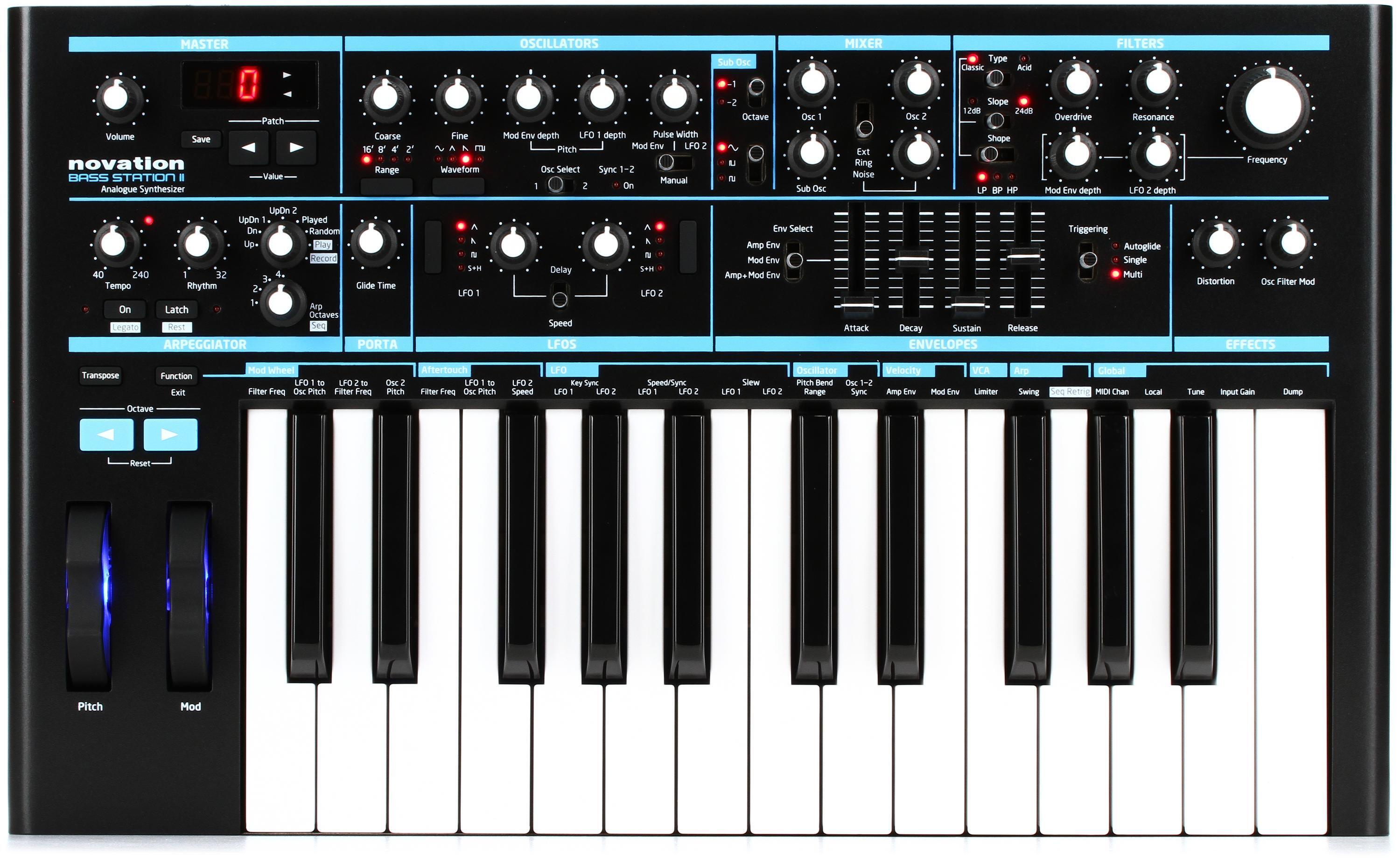 Novation シンセサイザー Bass Station II-