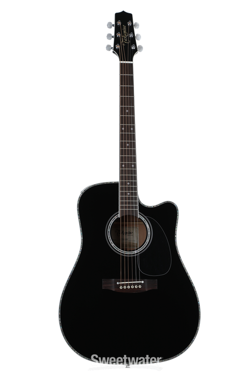 Takamine EF341DX Dreadnought Acoustic-Electric Guitar - Black