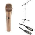 Photo of Telefunken M81 Supercardioid Dynamic Handheld Vocal Microphone with Stand and Cable - Rose Gold