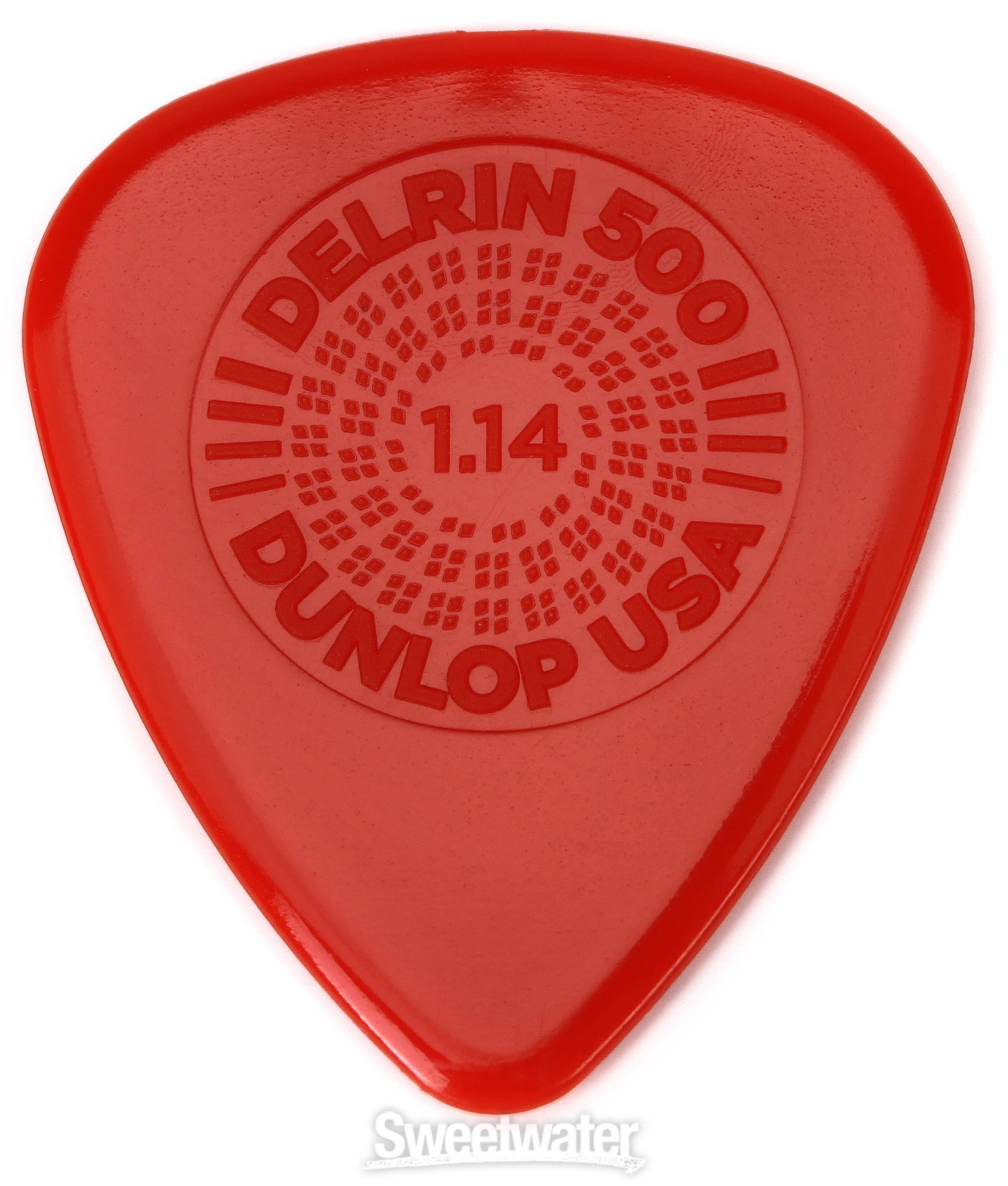 Dunlop 450P114 Prime Grip Delrin 500 Guitar Picks 1.14mm 12-pack