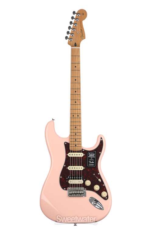 Fender Player Deluxe Stratocaster HSS - Shell Pink with Roasted Maple  Fingerboard, Sweetwater Exclusive in the USA