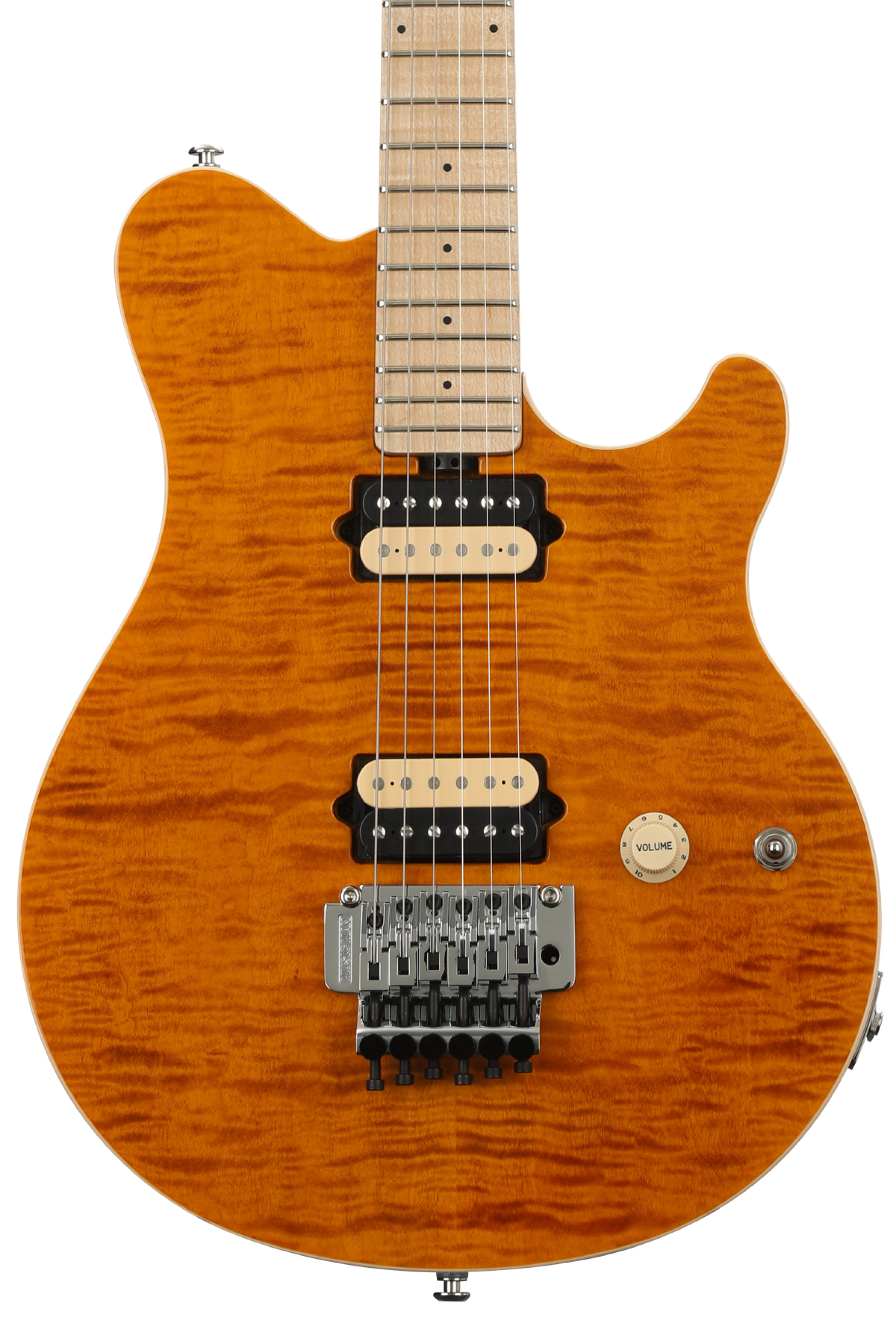 Ernie Ball Music Man Axis - Trans Gold Flame with Matching