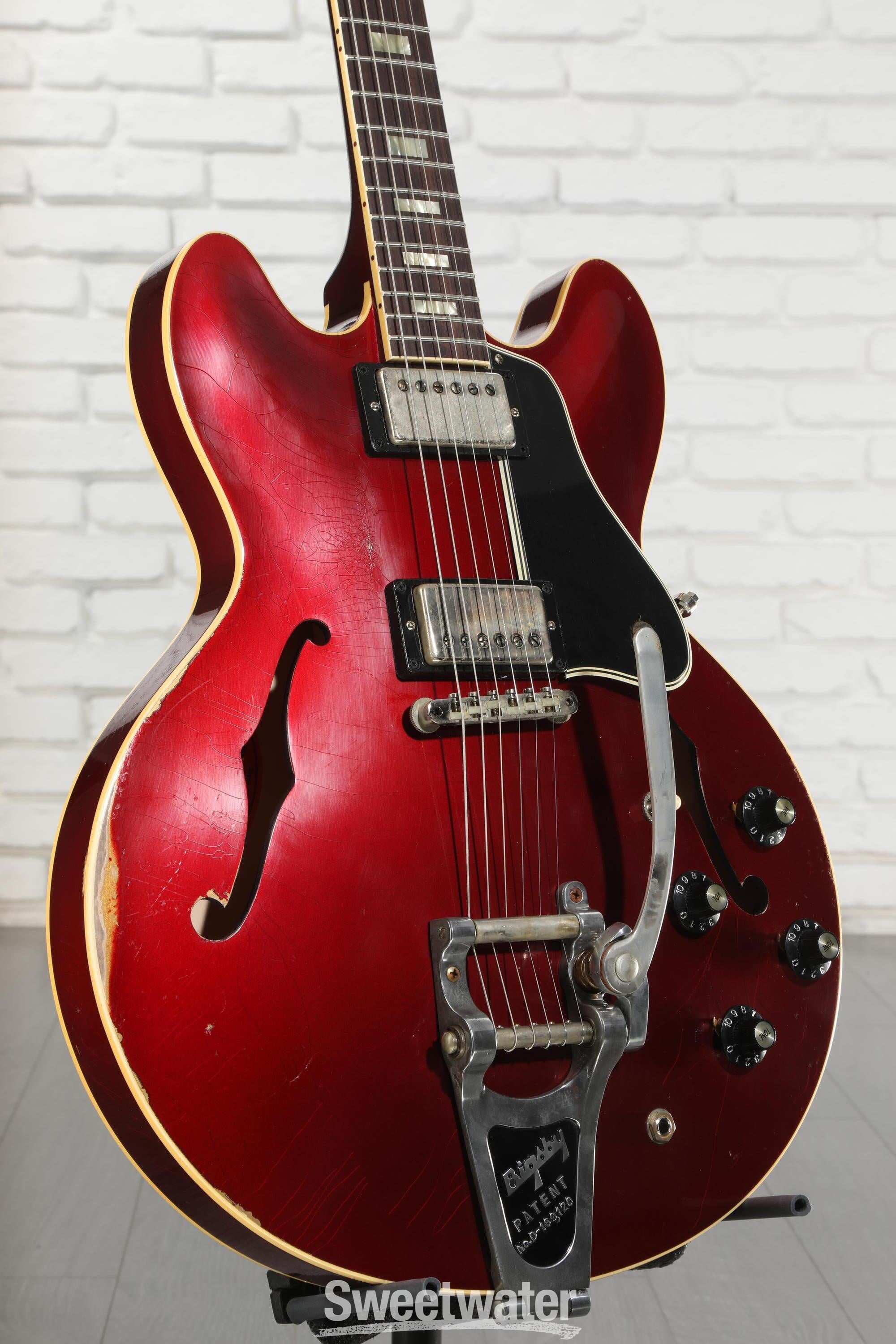 Photo of Gibson Custom Dealer Select 1964 ES-335 Semi-hollowbody Electric Guitar - Sparkling Burgundy, Murphy Lab Heavy Aged, Sweetwater Exclusive