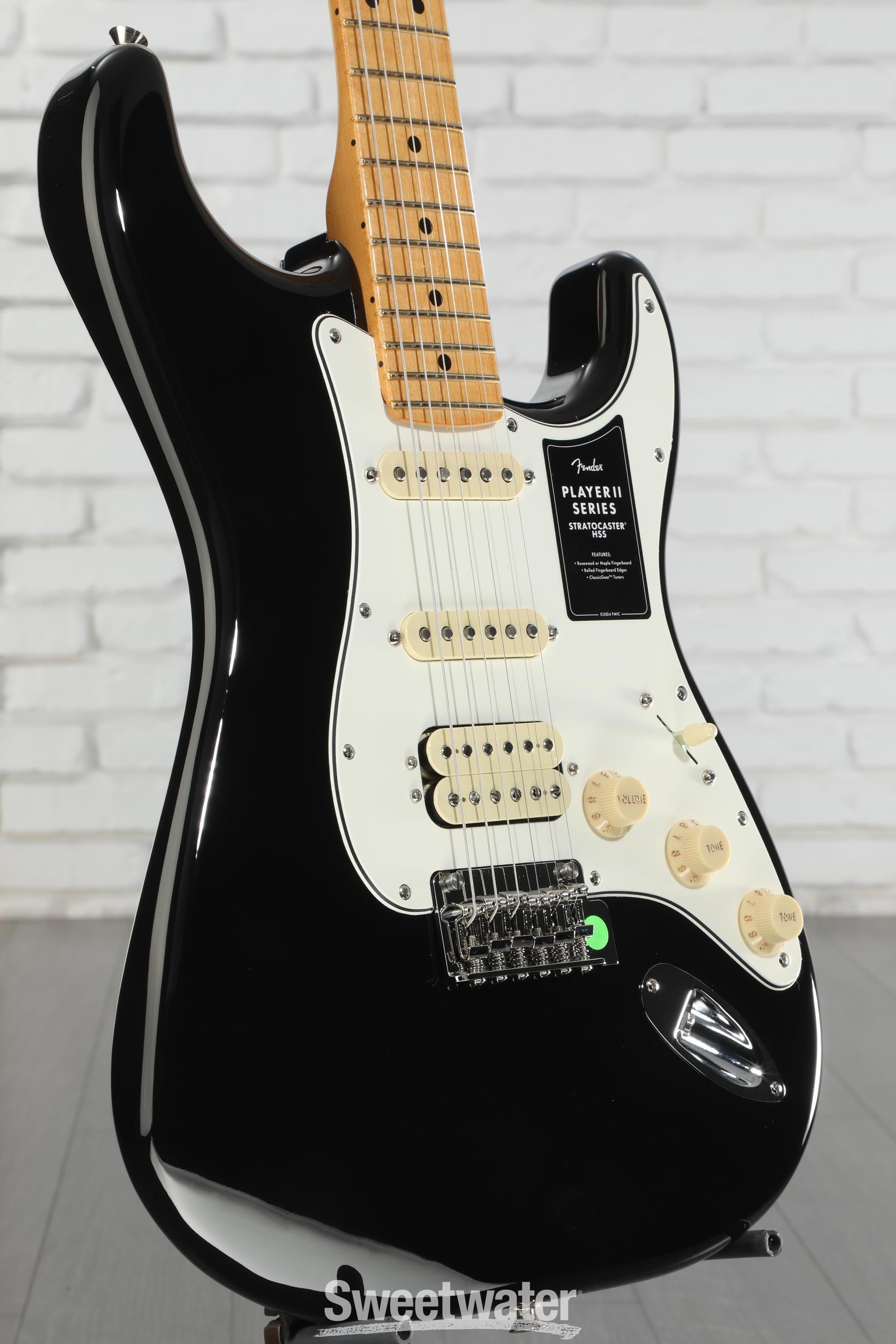 Fender Player II Stratocaster HSS Electric Guitar - Black with