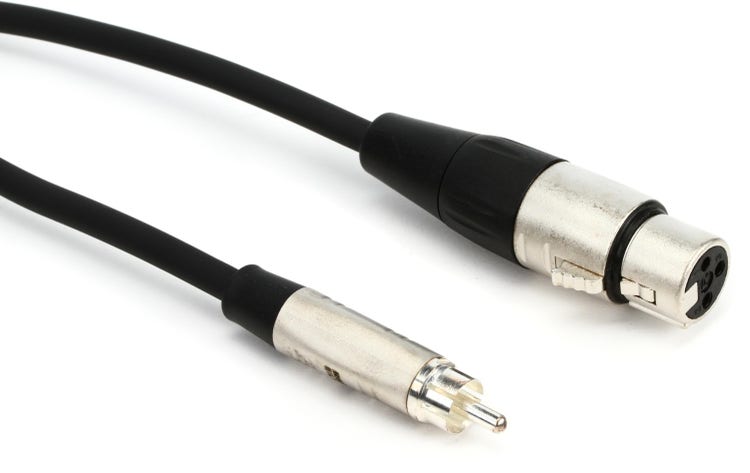 Hosa HXR-010 10 Ft Single Professional XLR (F) to RCA (M) Cable