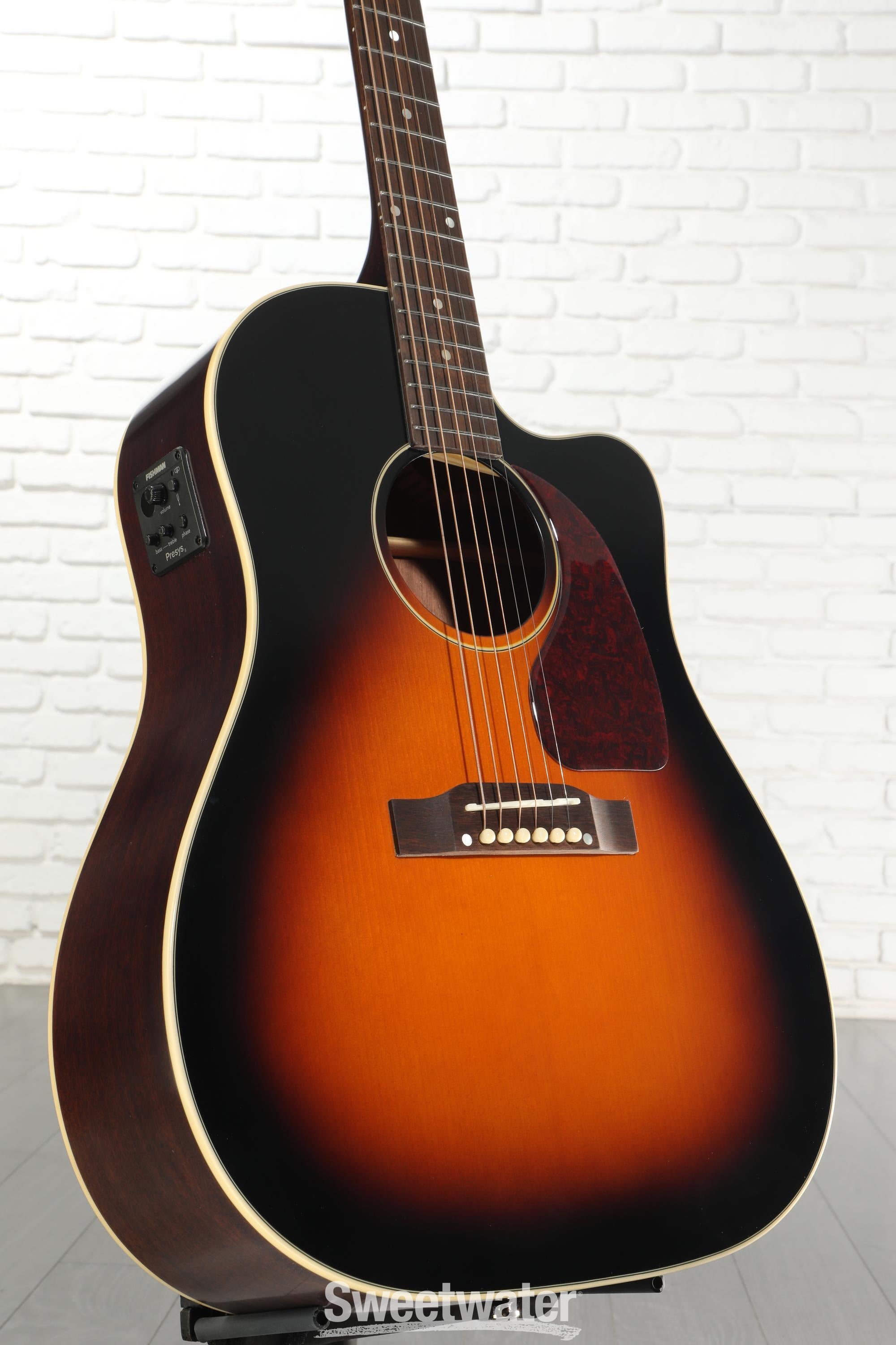 Epiphone J-45 EC Acoustic Guitar - Aged Vintage Sunburst Gloss