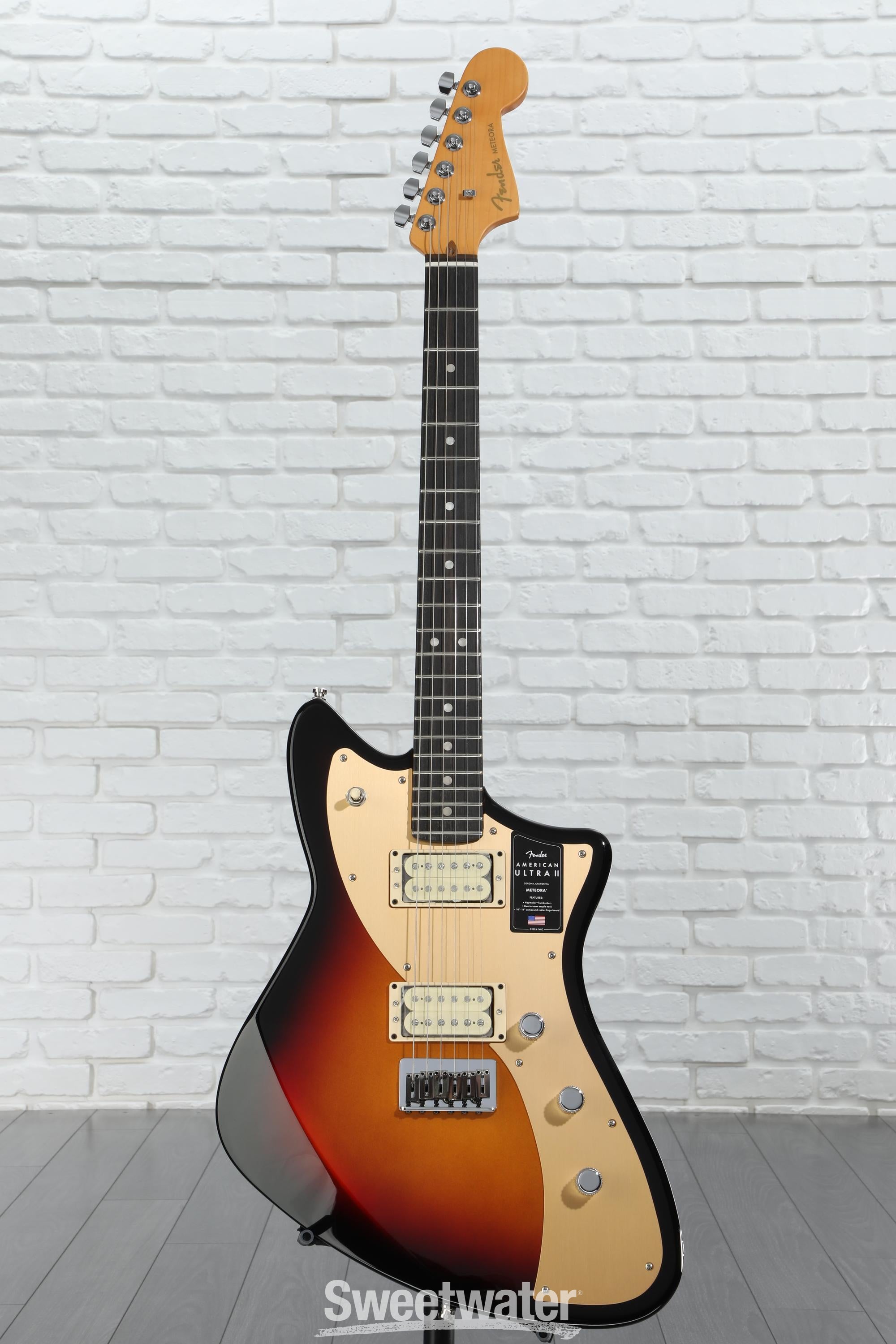 ギター Fender USA American Ultra II Meteora Fender American Ultra II Meteora Electric Guitar - Ebony